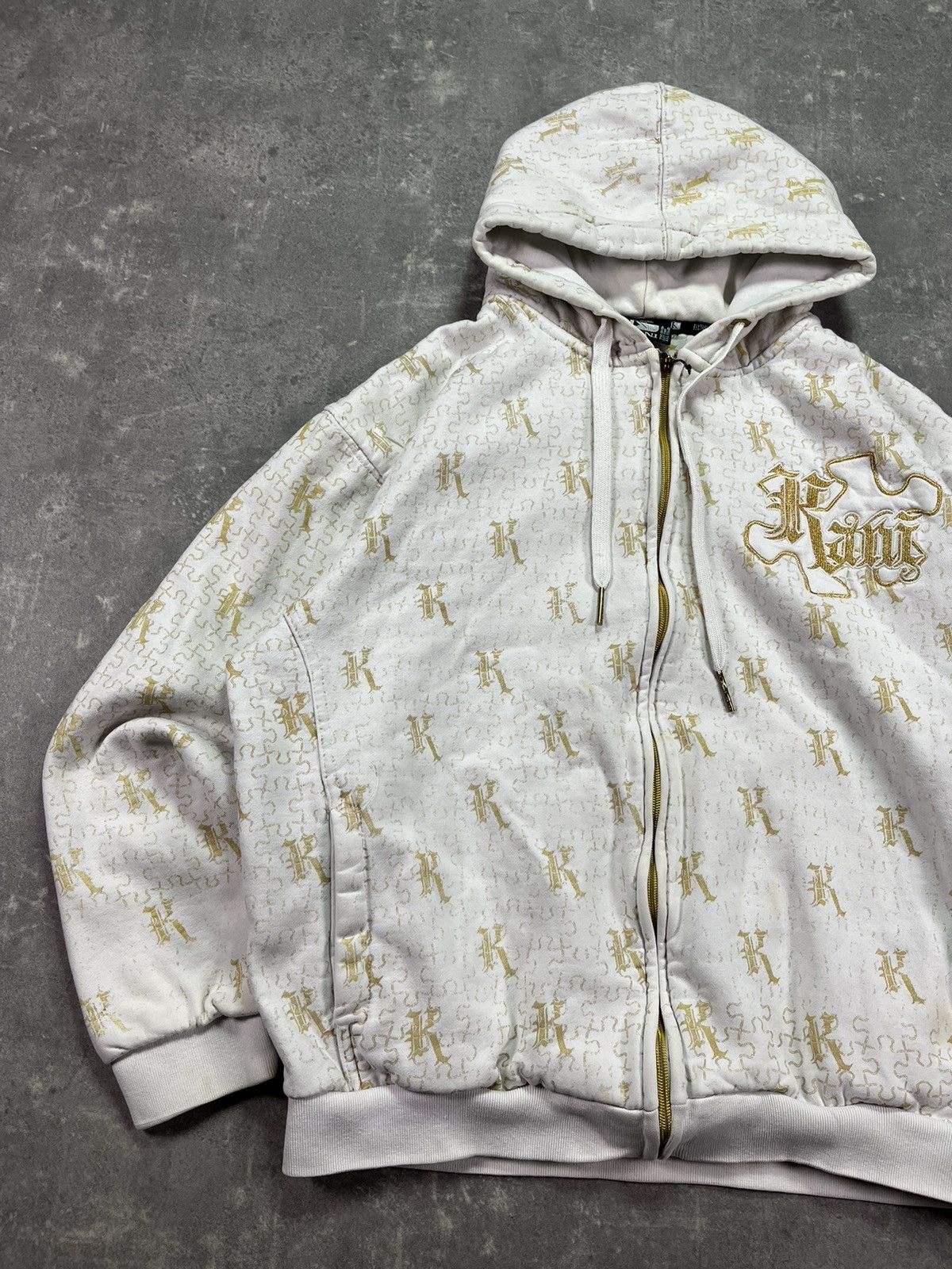 Karl Kani 2000s Karl Kani AOP Multilogo Embroidered Baggy Zip Hoodie L Size US L / EU 52-54 / 3 - 3 Thumbnail