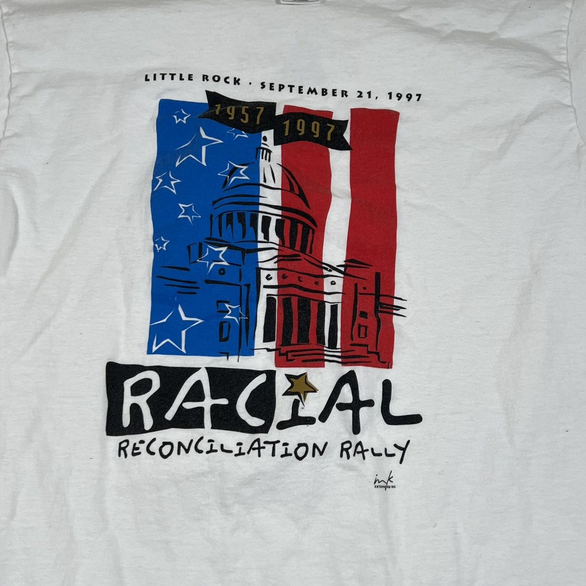 Other Vintage 90s Racial Rally Tshirt Size L American USA Size US L / EU 52-54 / 3 - 2 Thumbnail