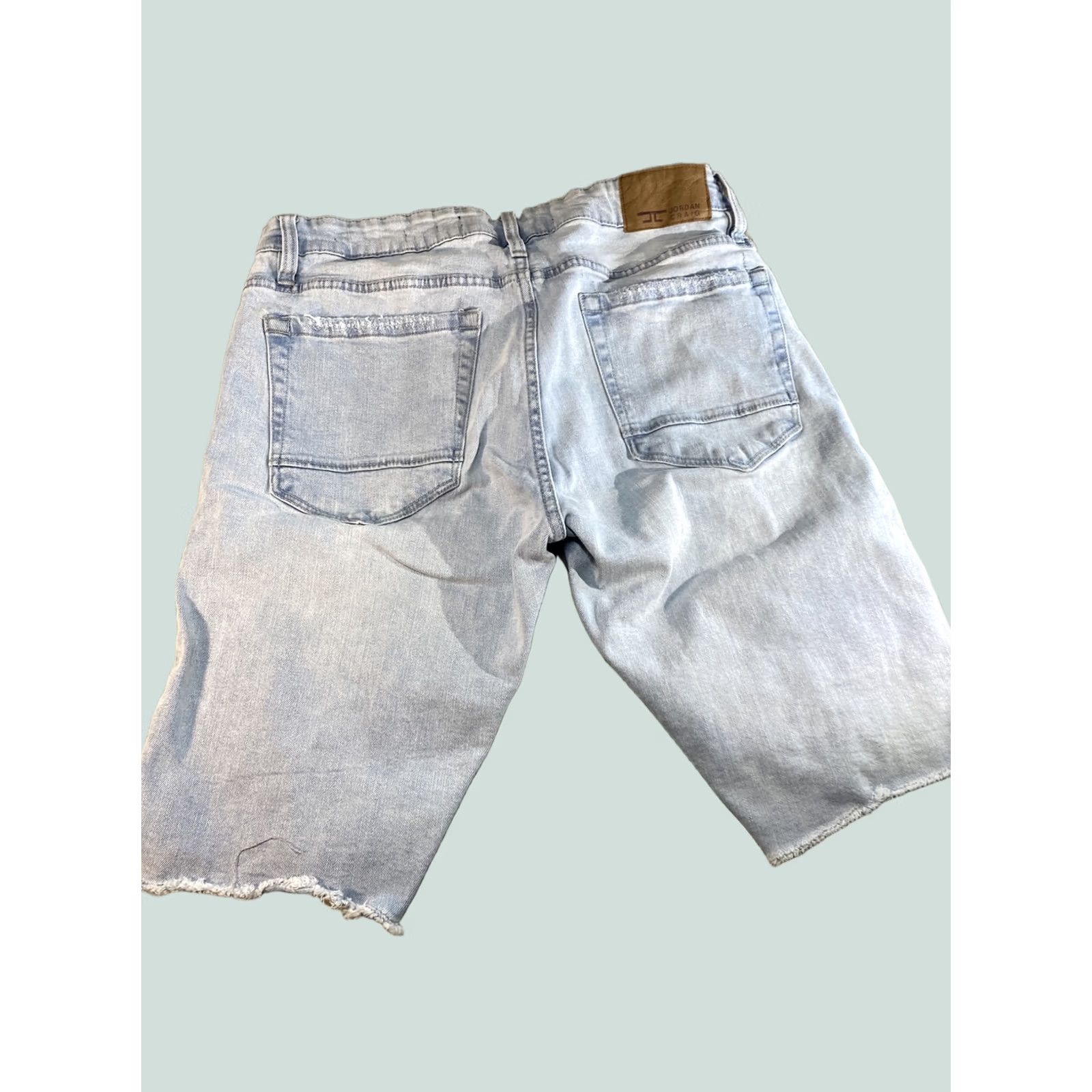 Vintage Jordan Craig Belmar Bermuda Denim Shorts Jeans 32 Blue Men Regular 11in Inseam Pockets Casual Cotton Button Front - Blue Size US 32 / EU 48 - 1 Thumbnail