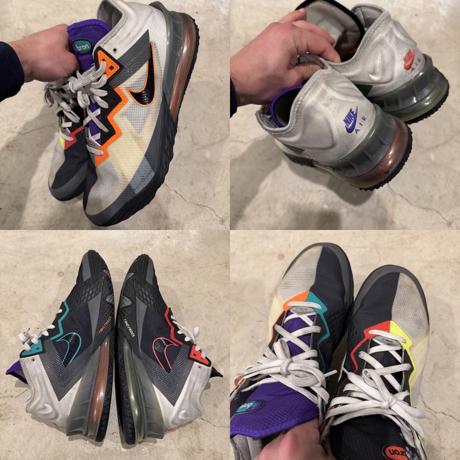 Nike Nike LeBron 18 Low Air Max 95 Greedy Sneaker Men 12 White CV7562-100 Size US 11 / EU 44 - 8 Thumbnail