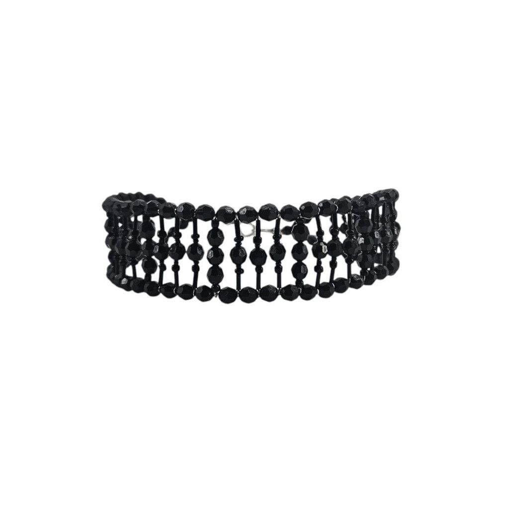 The Unbranded Brand Handmade Black Beaded Choker Size ONE SIZE - 2 Thumbnail