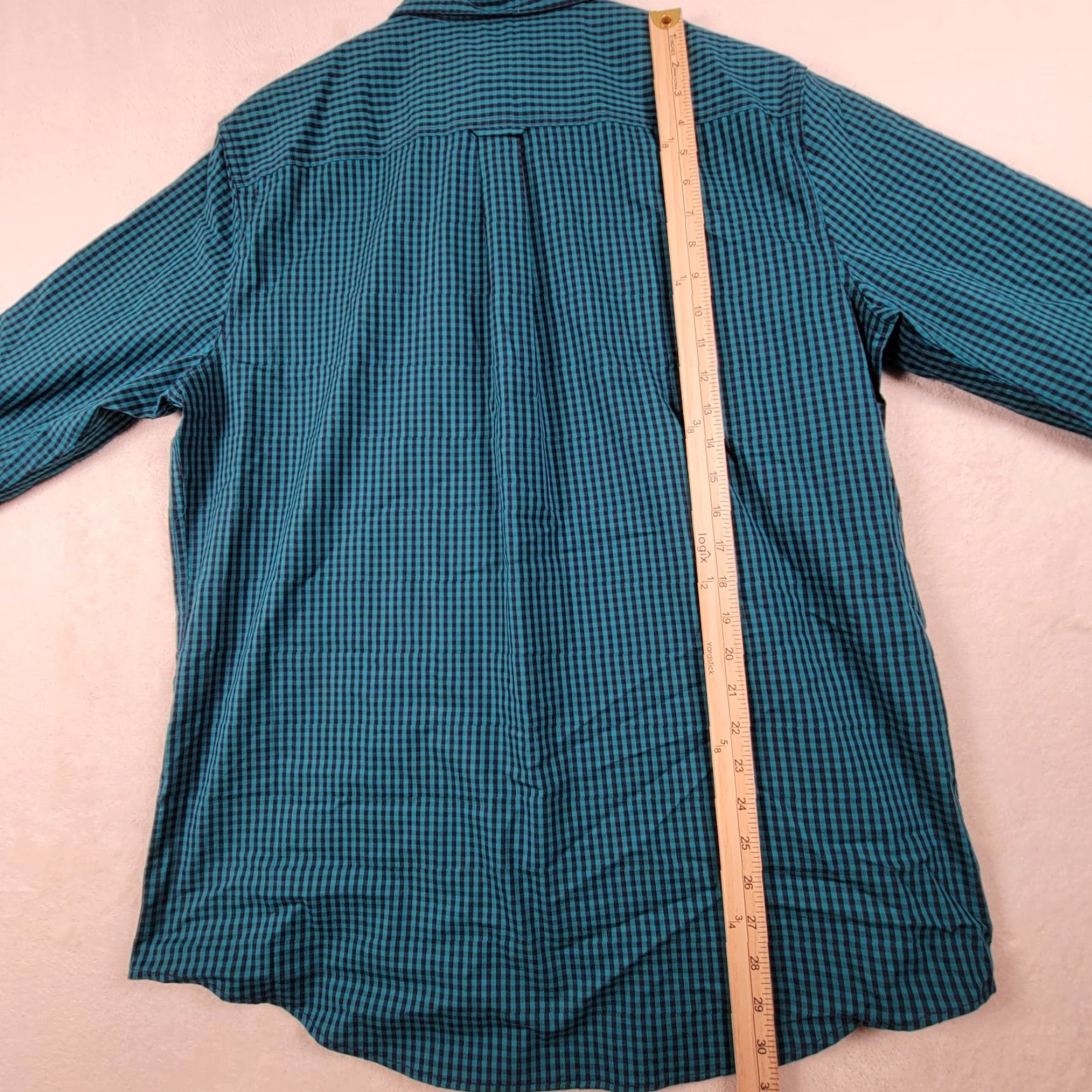 Chaps Chaps Shirt Mens Large Classic Fit Gingham Checked Multicolor Blue Green Long Sleeve Button-Up Workwear Spring Size US L / EU 52-54 / 3 - 4 Thumbnail