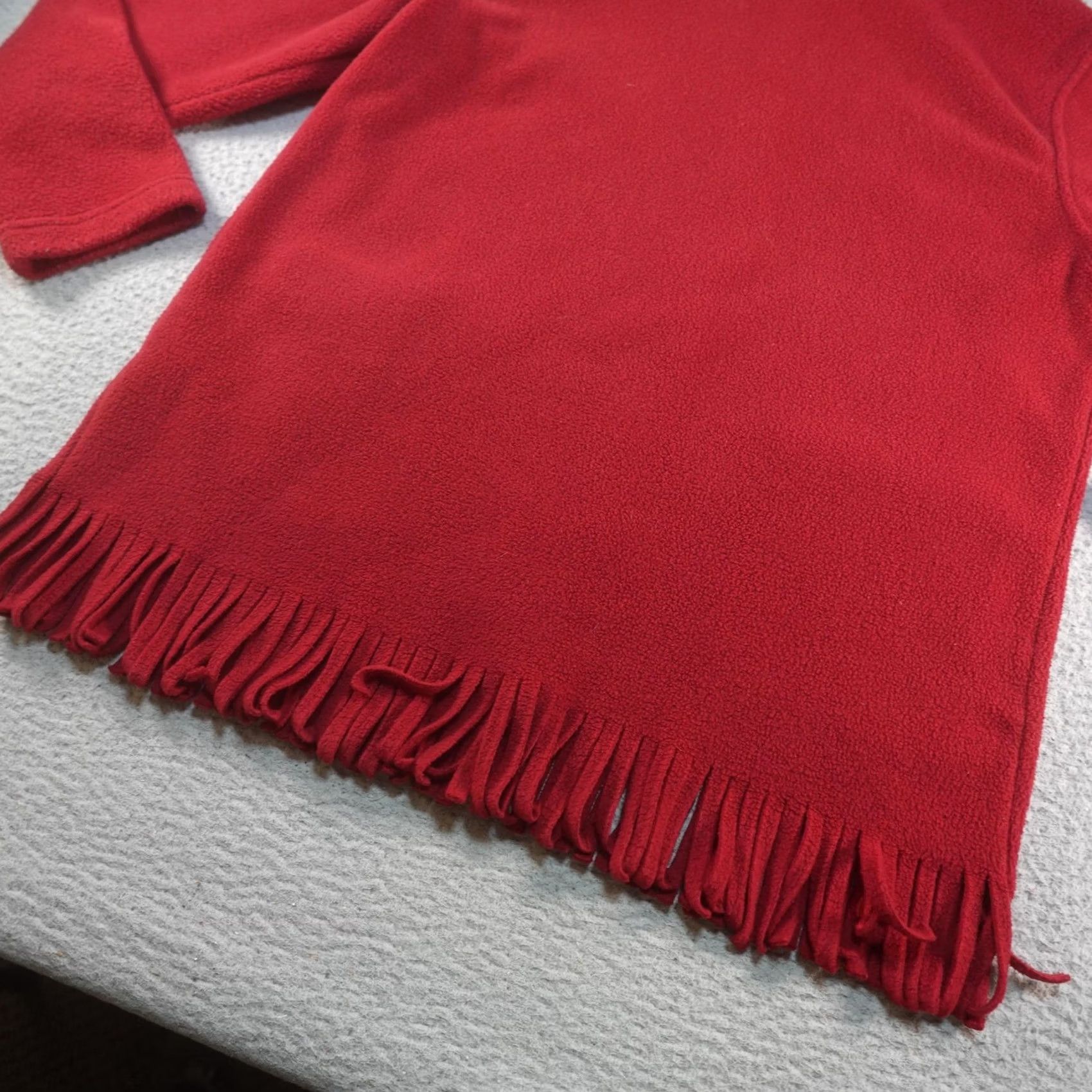 Disney The Disney Store Winnie The Pooh Jacket Womens M Red Fleece Fringe Pockets Size M / US 6-8 / IT 42-44 - 7 Thumbnail