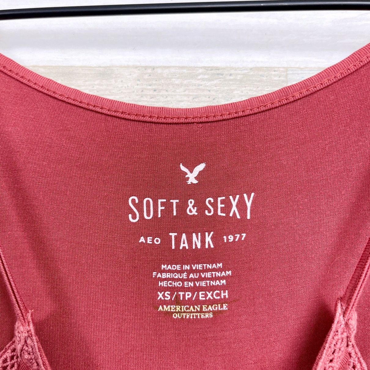 American Eagle Outfitters American Eagle Soft & Sexy Lattice Trim Tank Pink Womens XS Size XS / US 0-2 / IT 36-38 - 6 Thumbnail