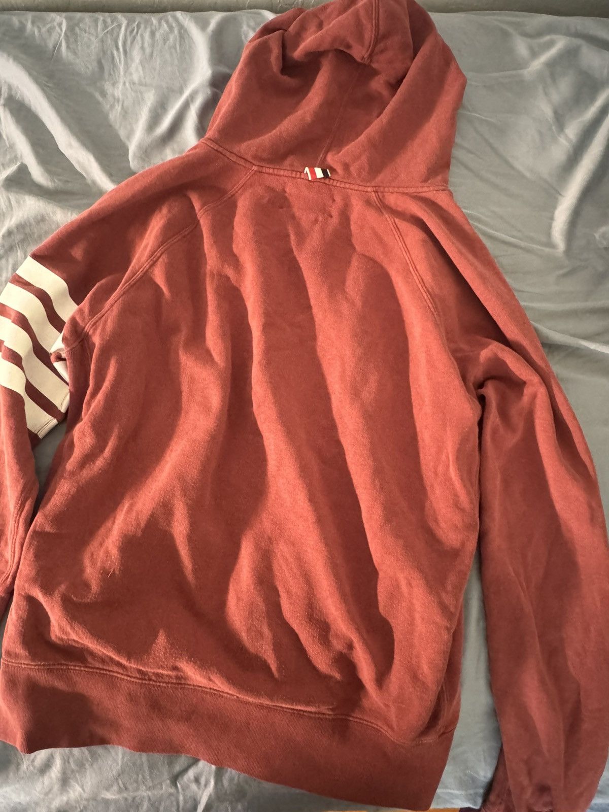 Thom Browne Burgundy zip up hoodie Size US S / EU 44-46 / 1 - 7 Thumbnail