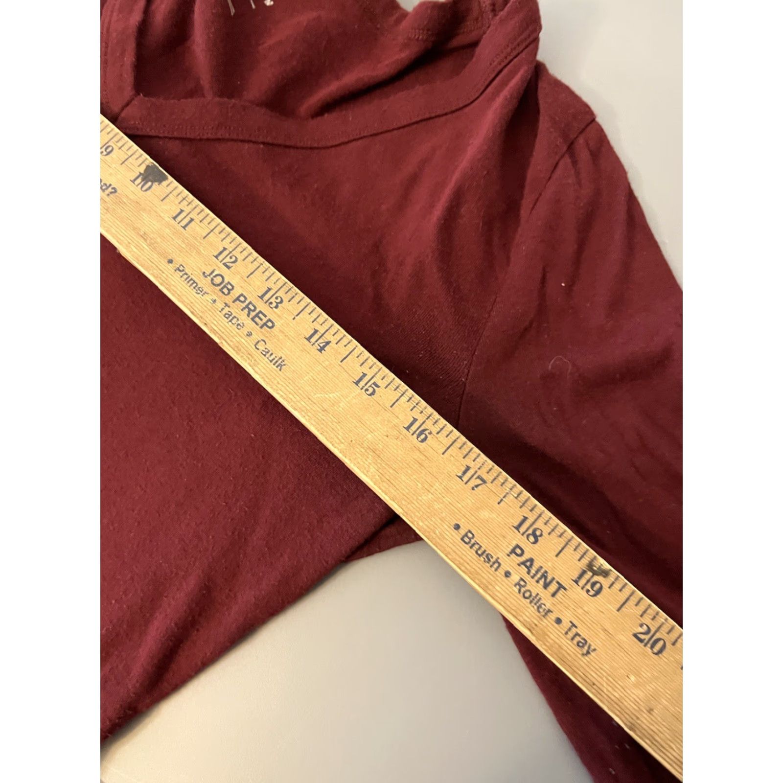Vintage A New Day Shirt Womens Medium Red Burgundy V-Neck Long Sleeve Slim Knit Casual Size M / US 6-8 / IT 42-44 - 5 Thumbnail