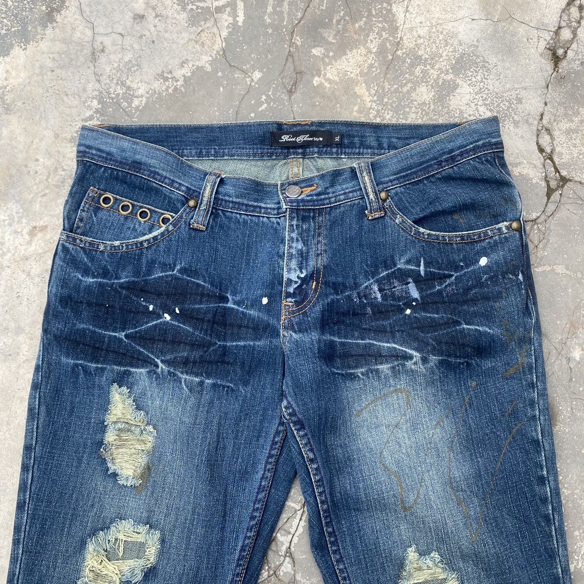 If Six Was Nine ROOT THREE Distressed Flare Size US 34 / EU 50 - 2 Thumbnail