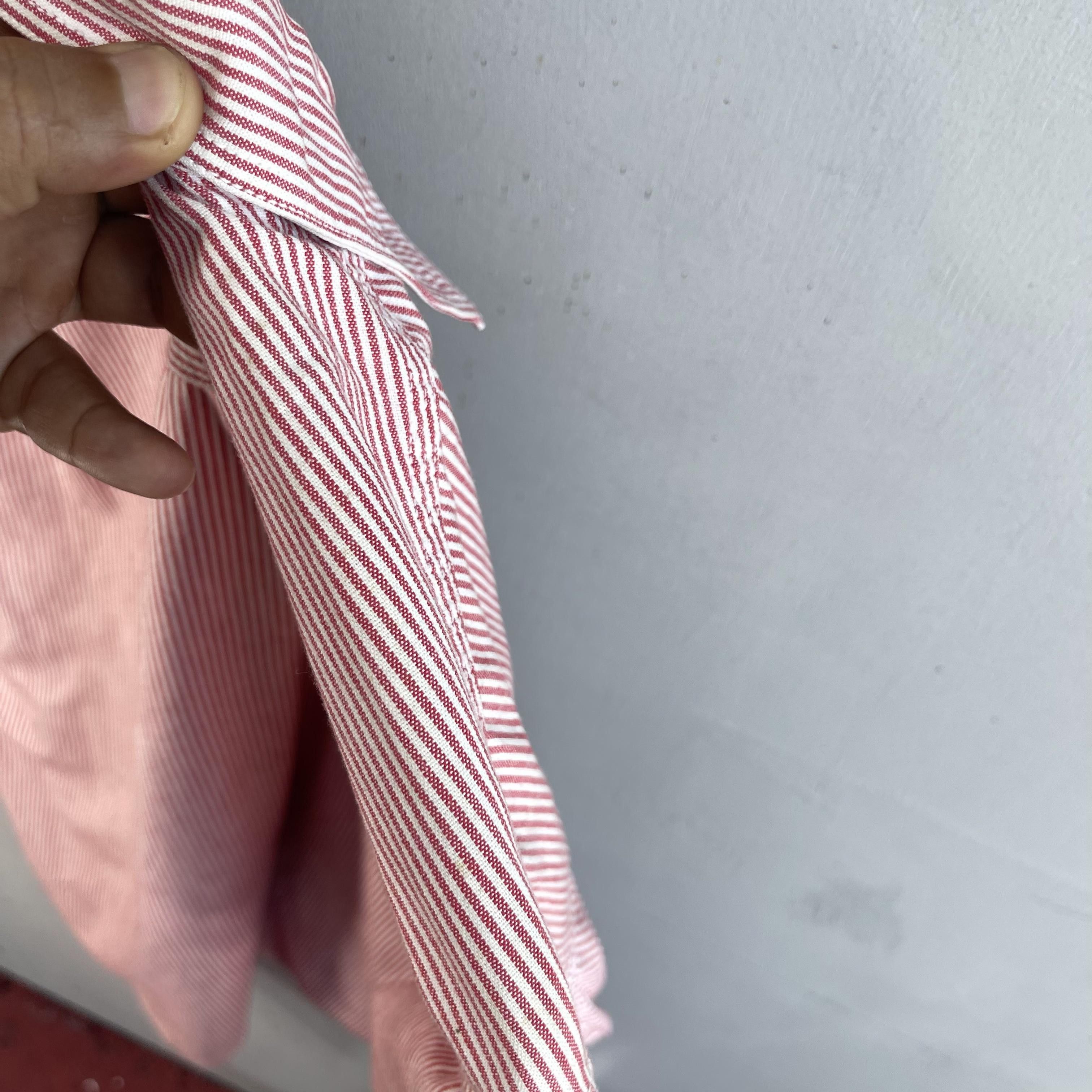 Budweiser × Japanese Brand × Vintage Vintage 90s BUDWEISER Hickory Stripes Denim Worker Shirt Size US L / EU 52-54 / 3 - 8 Thumbnail