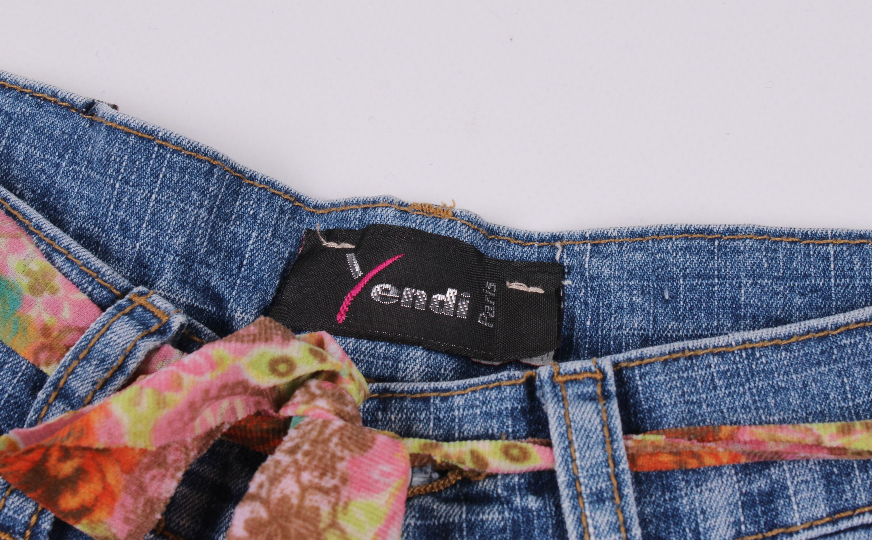 Vintage Vintage Y2K Yendi Paris Boho Denim Skirt Size 26" / US 2 / IT 38 - 5 Thumbnail