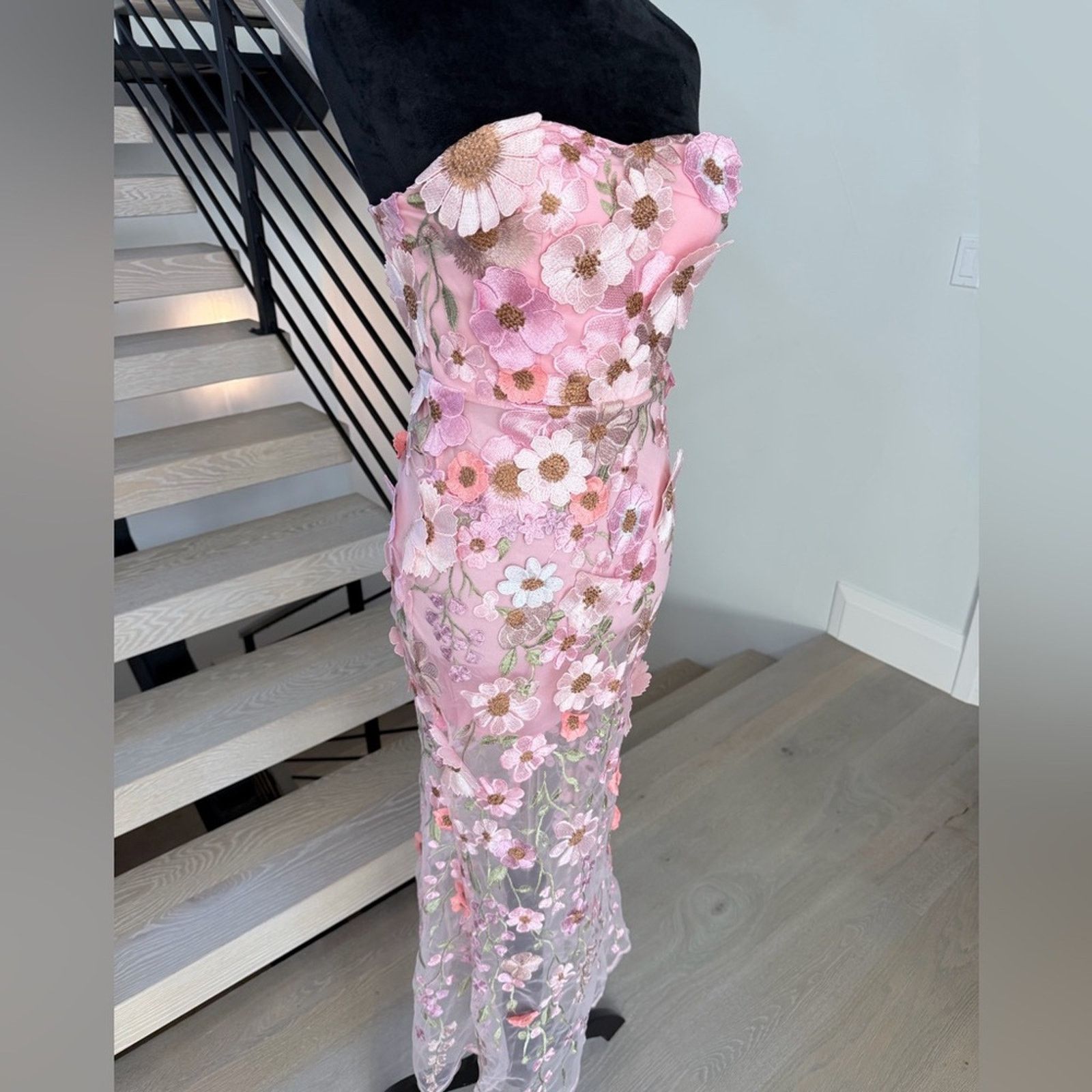 Other New Floral Strapless Pink Mermaid Dress size XS Size XS / US 0-2 / IT 36-38 - 9 Thumbnail