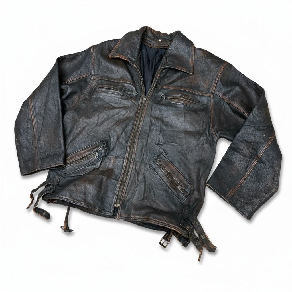 Vintage Vintage Brown Leather Boxy Racing Jacket Unisex M Size US M / EU 48-50 / 2 - 2 Thumbnail