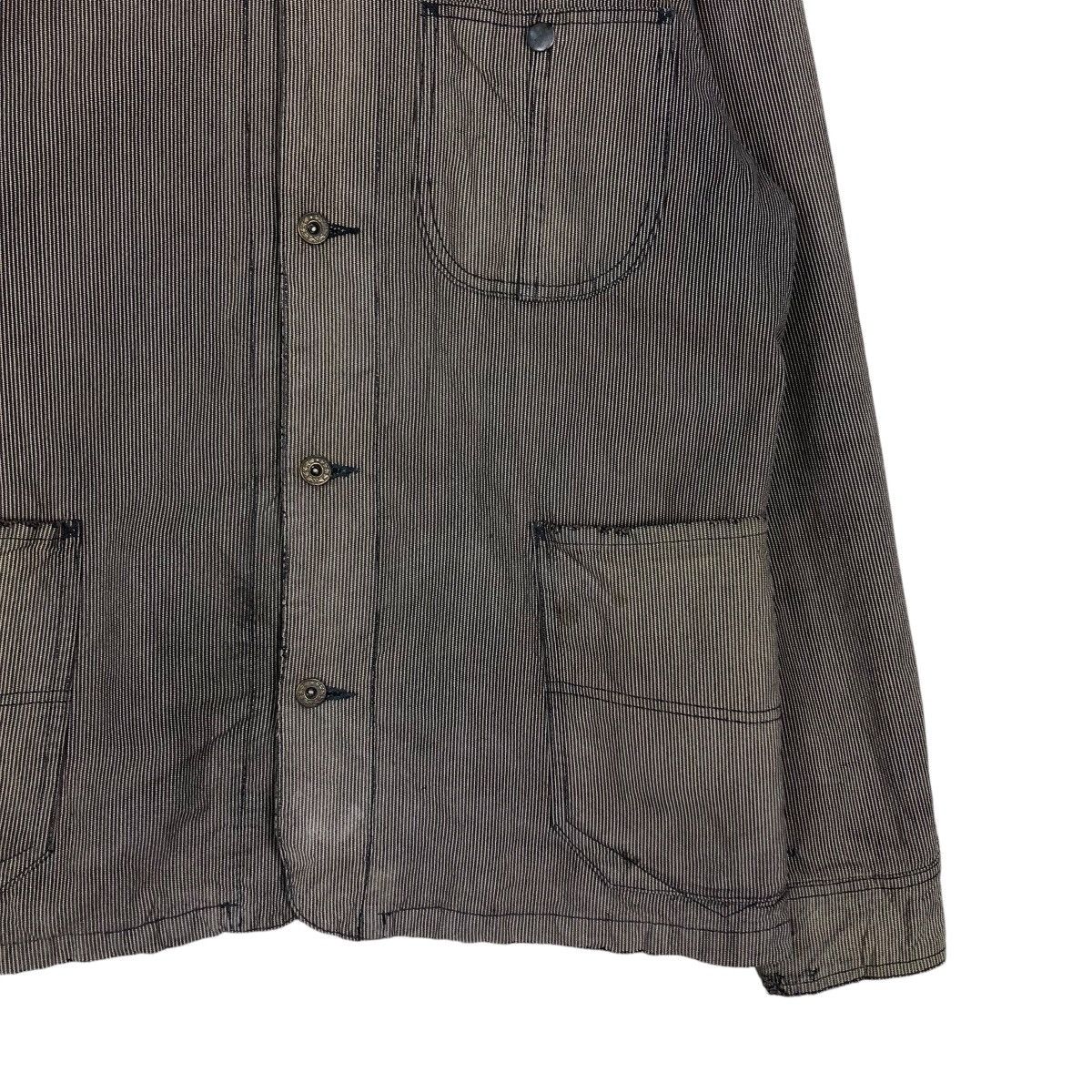 Japanese Brand 📌Vintage Hickory Chore Jacket Big Bill Stripe Issey Miyake Size US L / EU 52-54 / 3 - 6 Thumbnail