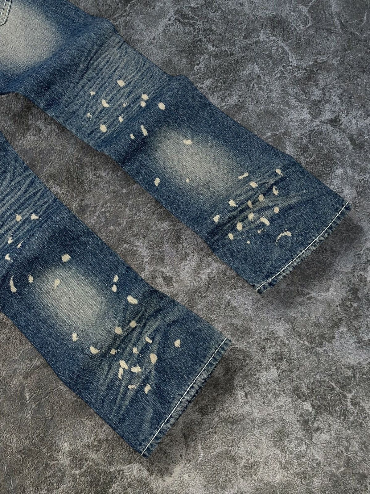 Tornado Mart Vintage Japan Designer Meteor Distressed Flared Iconic Denim Size US 32 / EU 48 - 11 Thumbnail