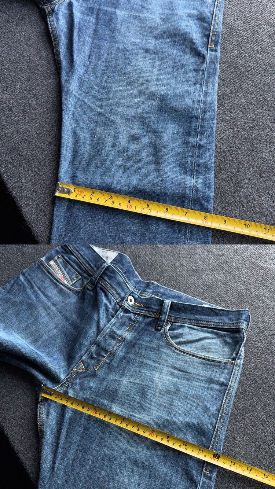 Diesel 00s Diesel Distressed Tepphar Slim Carrot Light Wash Jeans Size US 34 / EU 50 - 22 Thumbnail