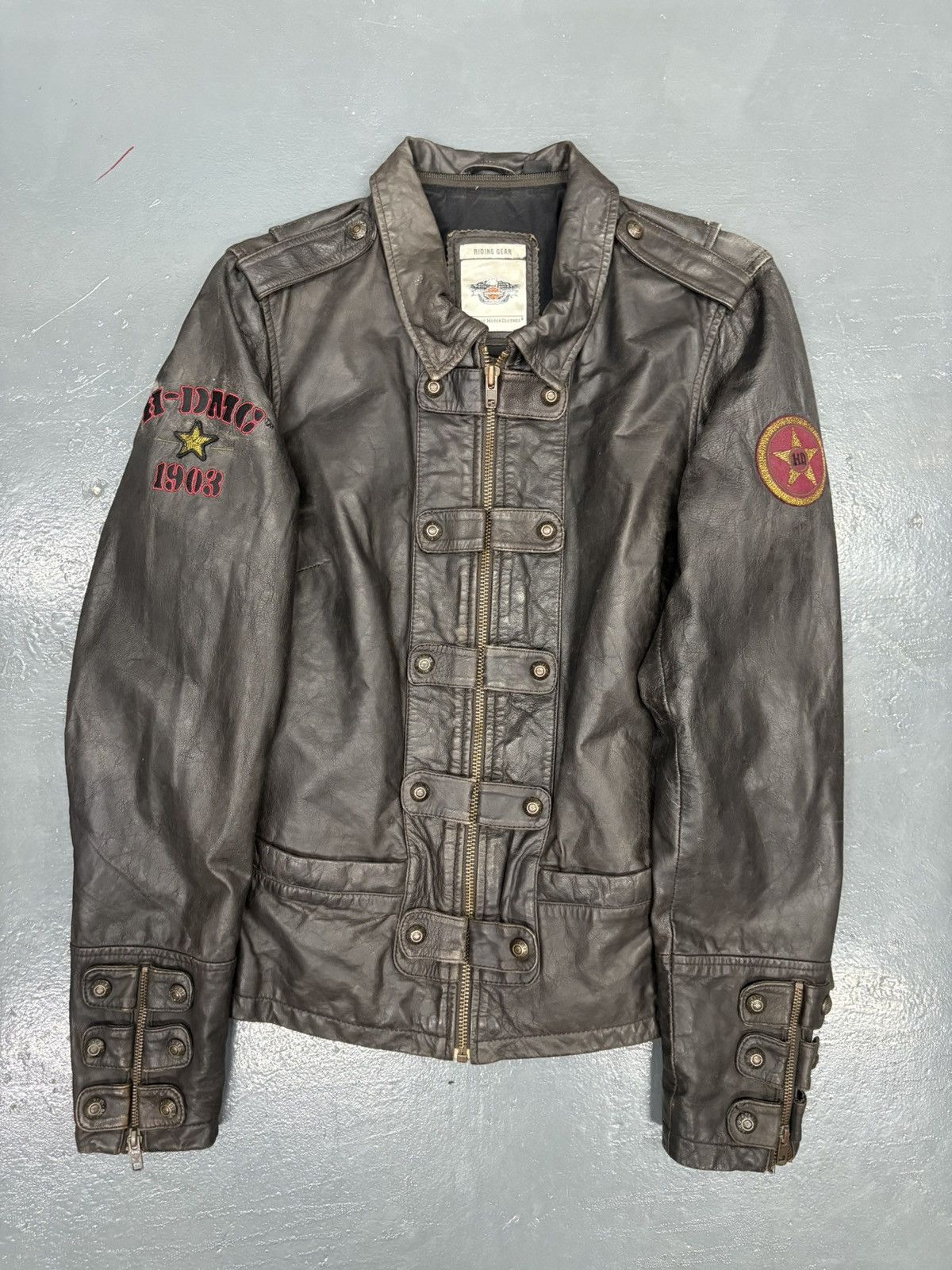 Harley Davidson Goatskin leather harley davidson H-DMC riding jacket Size US L / EU 52-54 / 3 - 1 Thumbnail
