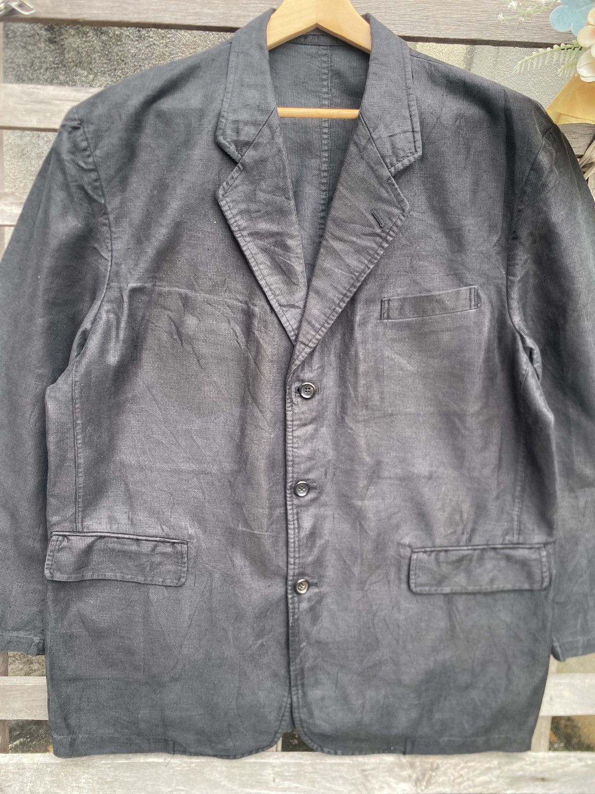 Comme des Garcons Vintage 1995 Comme des Garçons Waxed Boxy Jacket Size 50L - 5 Thumbnail