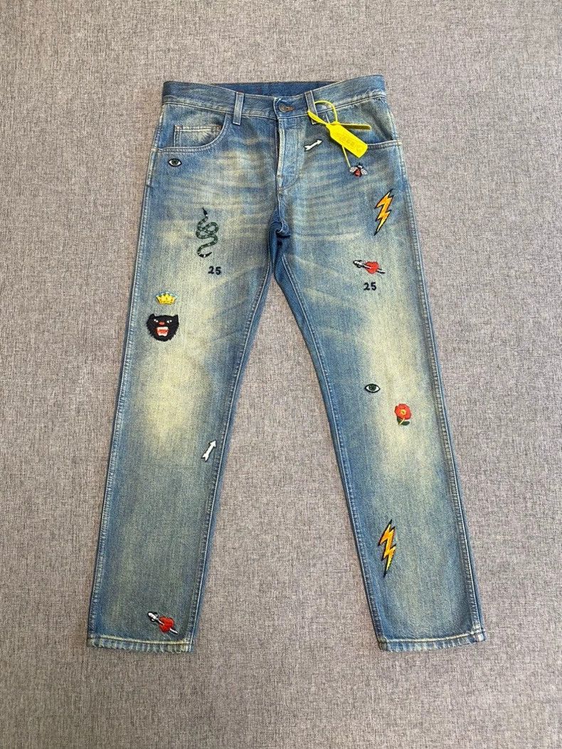 Gucci Gucci Patterned straight pants jeans 2502-Nextarrow Size US 31 - 1 Thumbnail