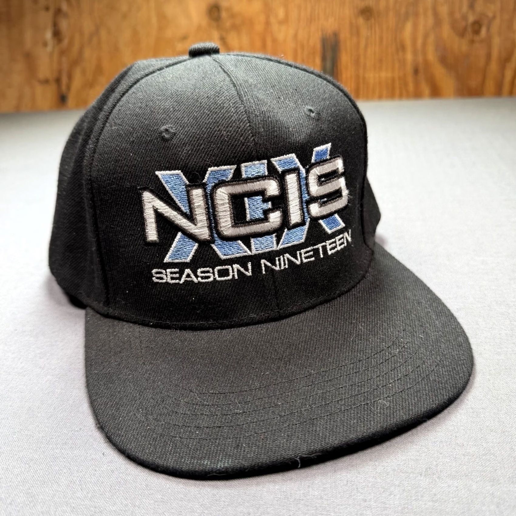 Vintage NCIS Hat Cap SnapBack Black CBS TV Show Season Nineteen Embroidered Baseball Cap Men One Size Adjustable Polyester Black Cast & Crew Size ONE SIZE - 2 Thumbnail