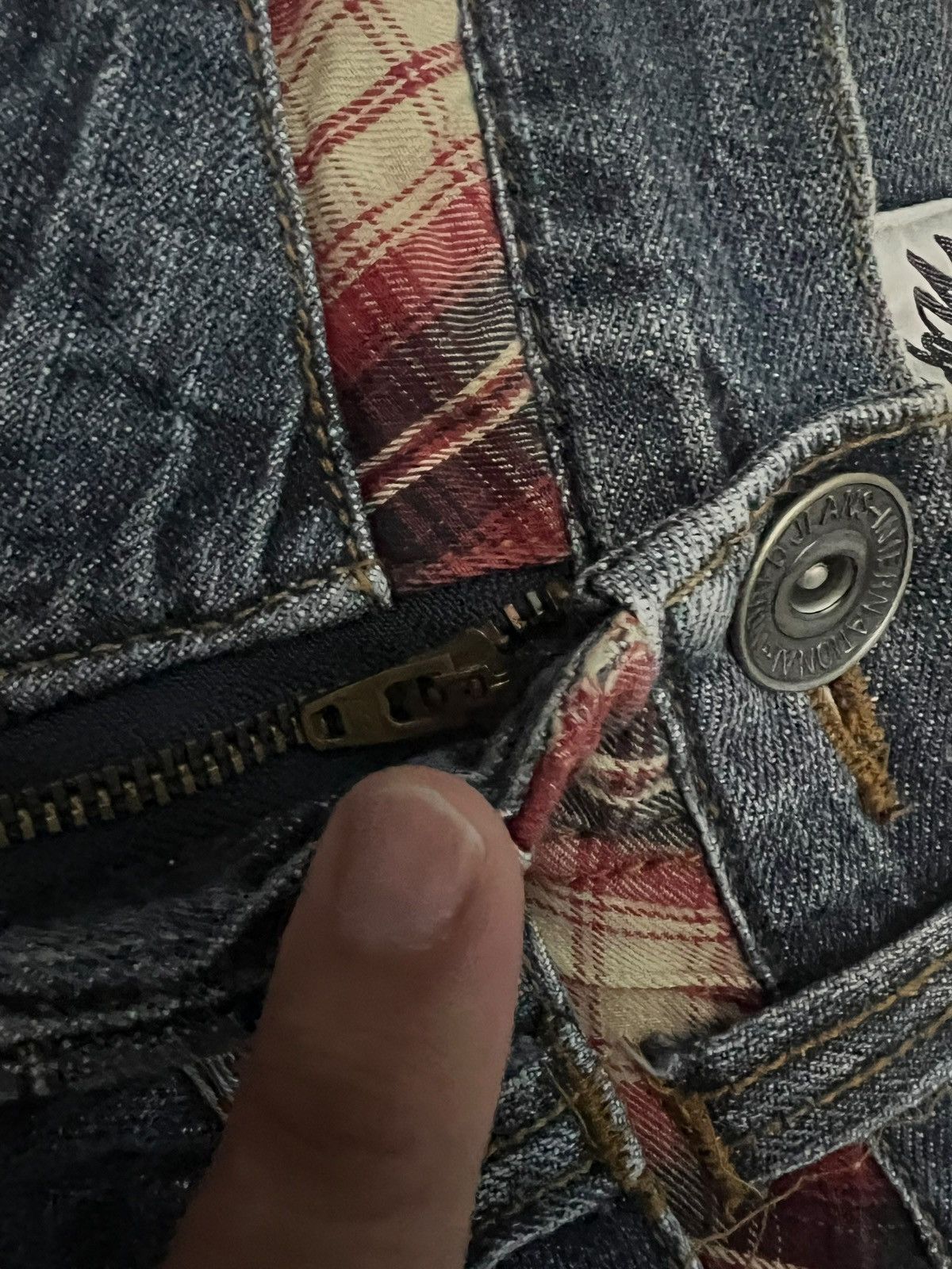 Japanese Brand VINTAGE NYLAUS JAPAN DOUBLE WAIST CLAWMARK JEANS PPFM STYLE Size US 31 - 9 Thumbnail