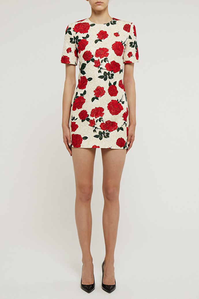 Saint Laurent Paris o1la1rc1a0425 700536 Dress in Rose Jersey in Multicolor Size XL / US 12-14 / IT 48-50 - 5 Thumbnail