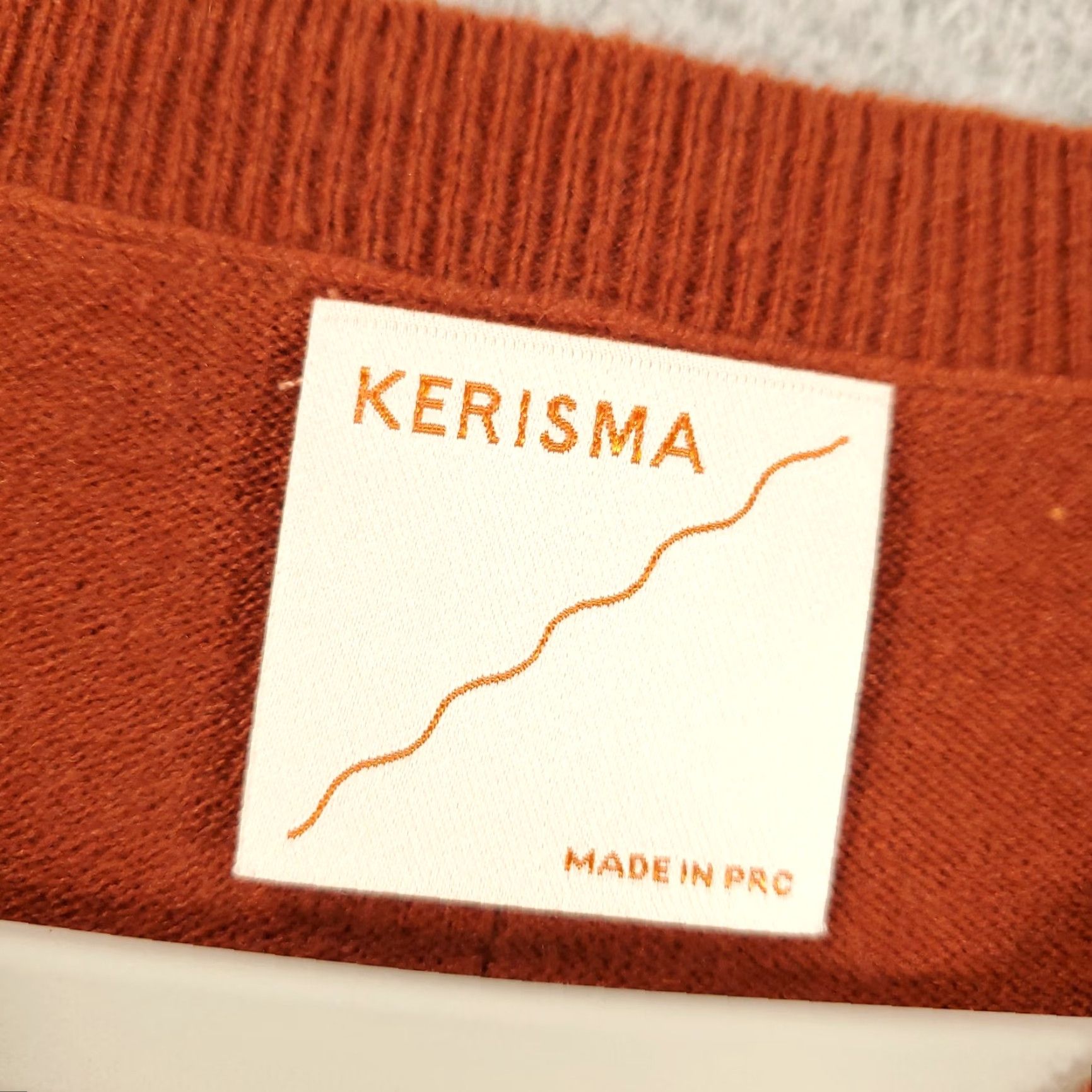 Vintage Womens Pullover Sweater V-Neck Wool Blend Size M Orange Rust Knit Long Sleeve Kerisma Casual Womens Size M / US 6-8 / IT 42-44 - 5 Thumbnail