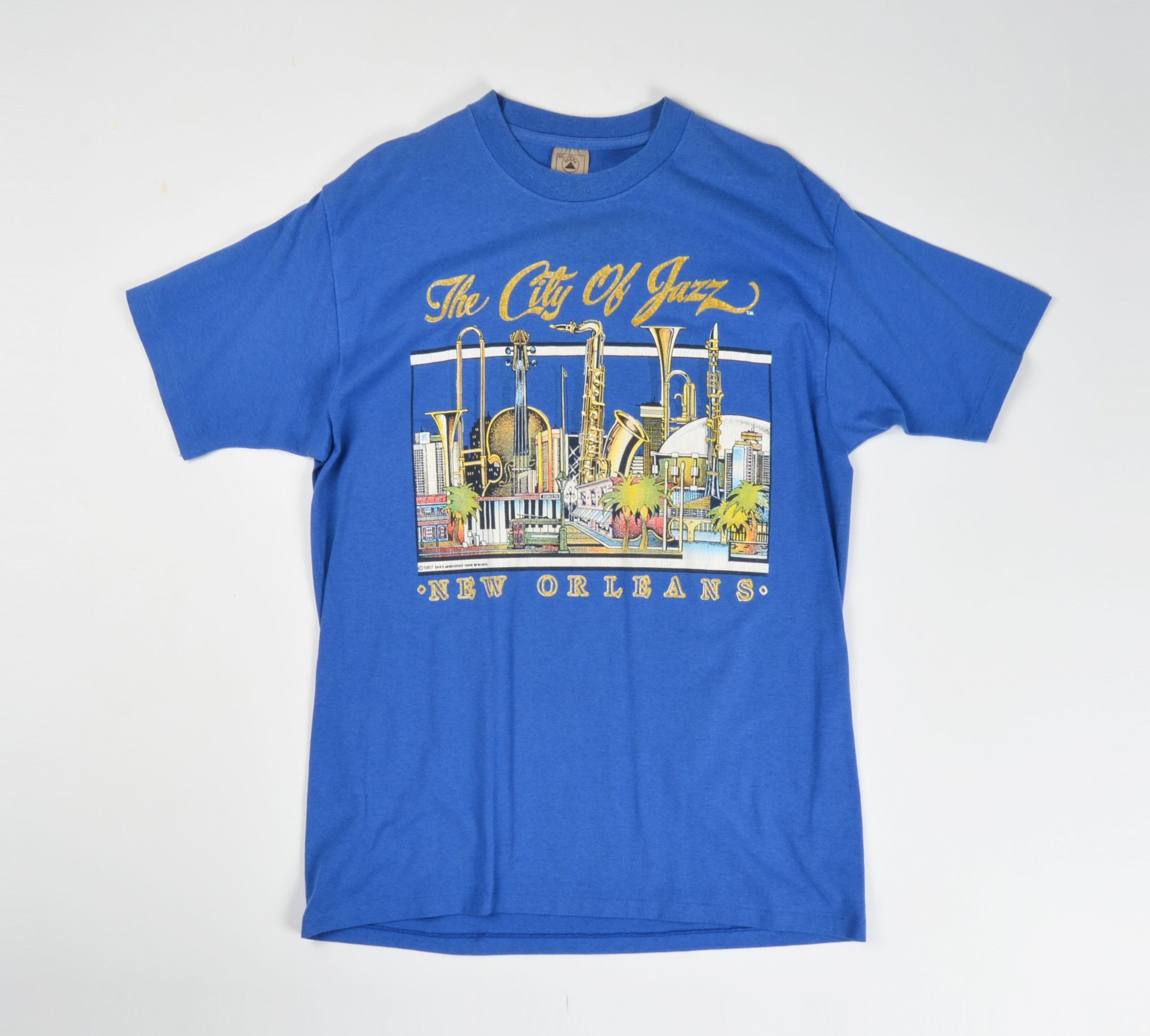 Vintage 1987 New Orleans Jazz "The City of Jazz" Graphic Tee USA Size US XL / EU 56 / 4 - 1 Thumbnail