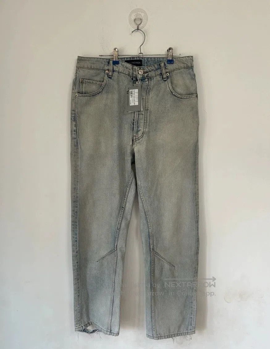 Balenciaga FW23 Distressed Straight Jeans.