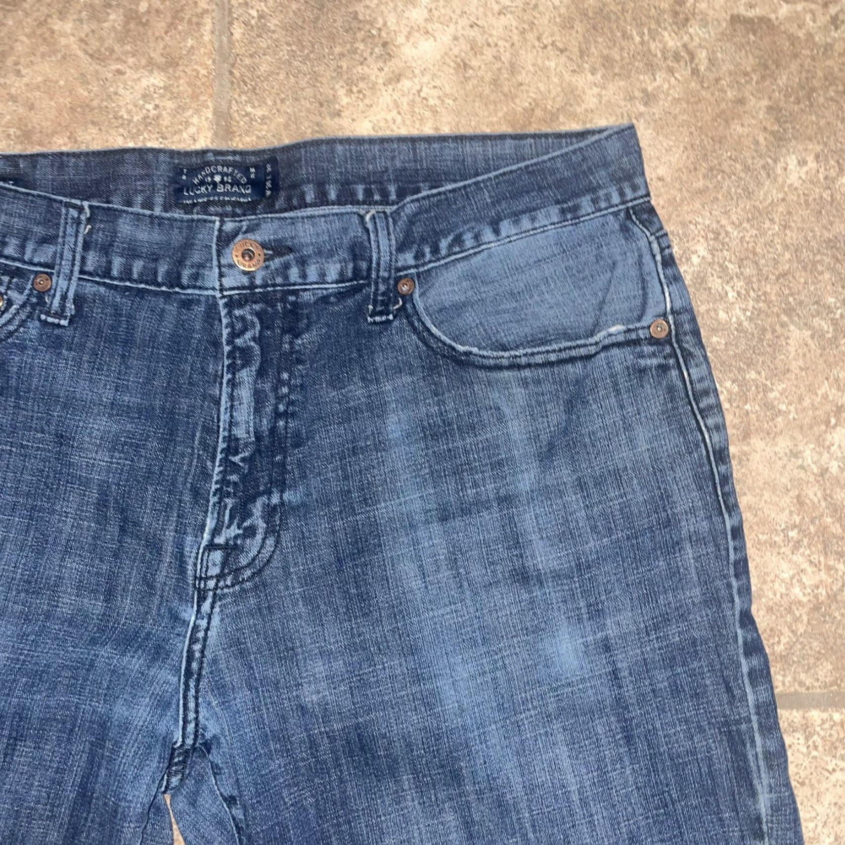 Lucky Brand Lucky Brand Jeans Mens 36/32 Blue Straight Leg Cotton Denim Regular Fit Jeans Size US 36 / EU 52 - 2 Thumbnail