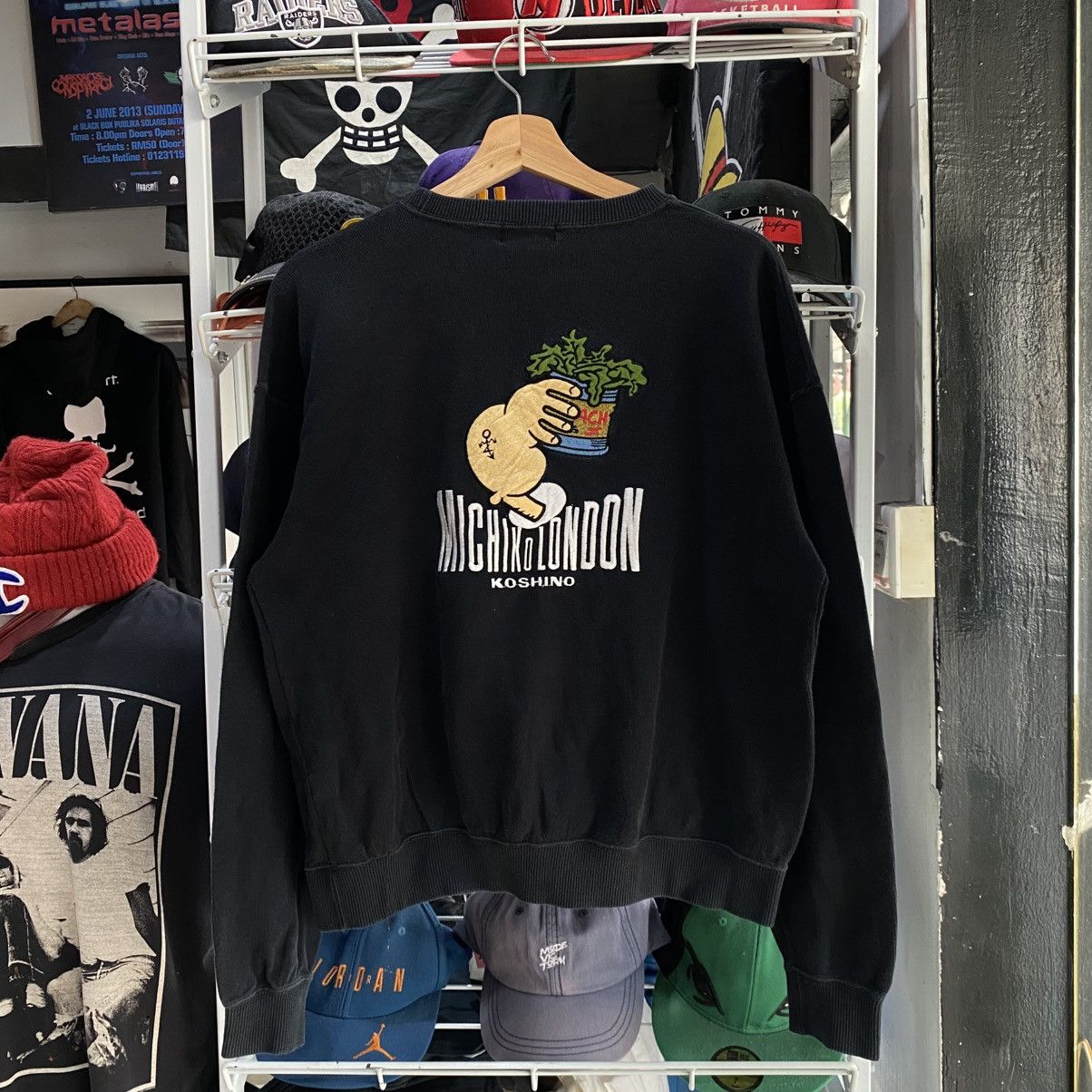 Japanese Brand × Michiko Koshino London × Vintage Michiko London Koshino Popeye Hand Spinach Sweatshirts Size US M / EU 48-50 / 2 - 1 Thumbnail