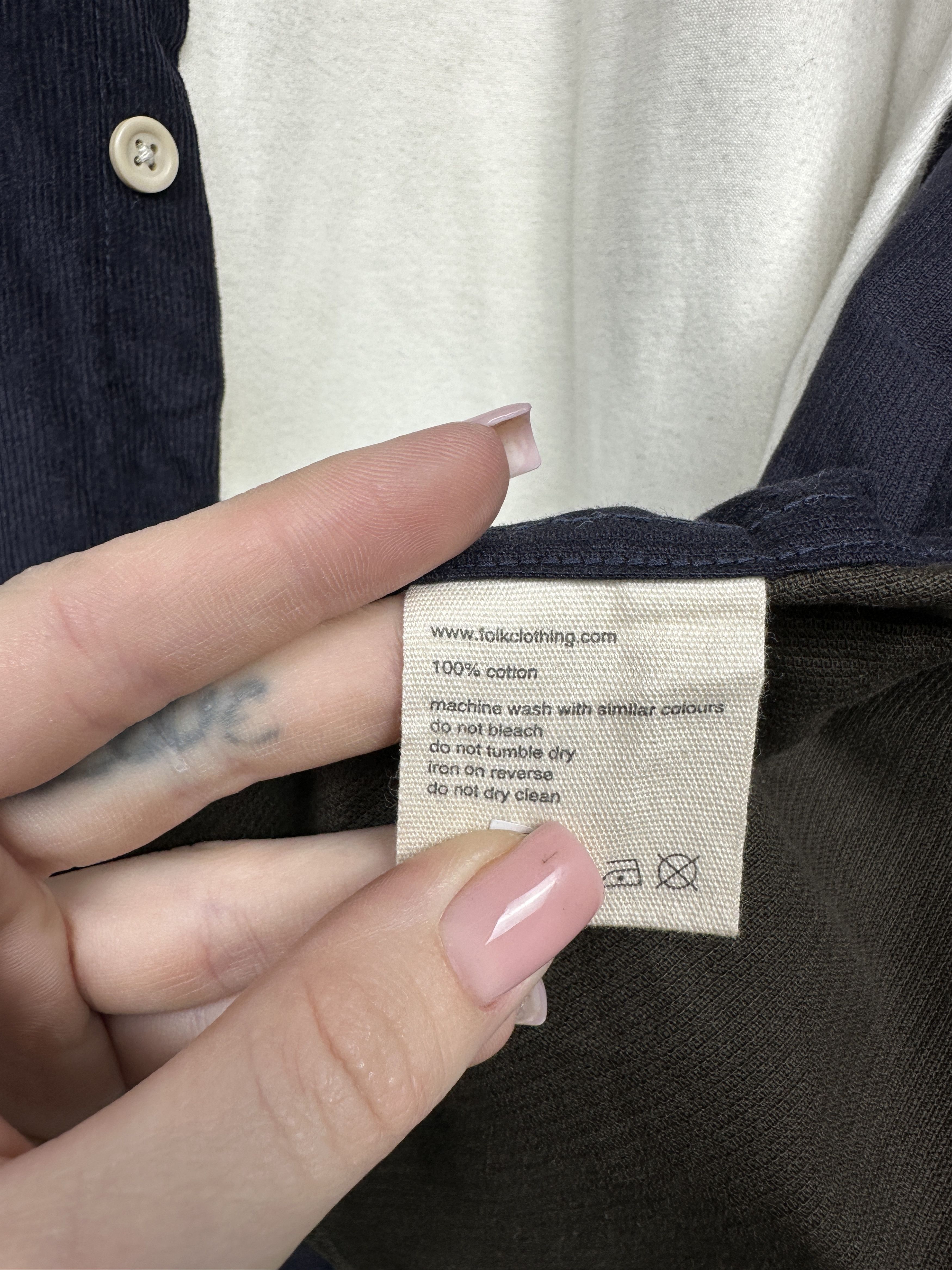Folk Folk Mens Corduroy Flannel Shirt Size US L / EU 52-54 / 3 - 4 Thumbnail