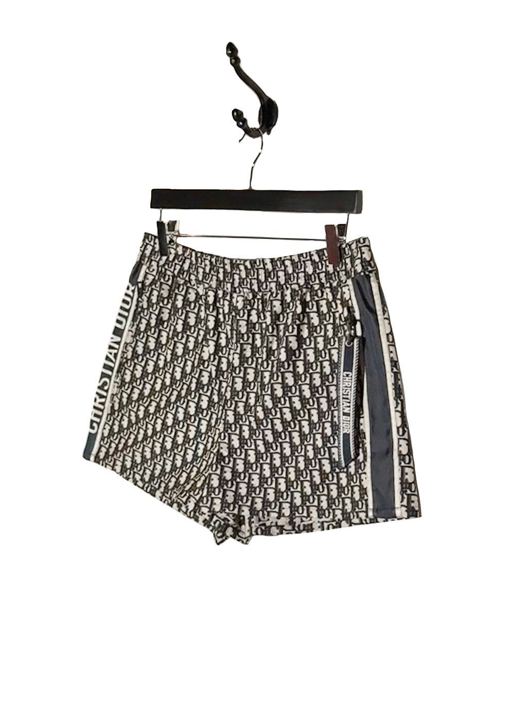 Dior Dior Blue Oblique Jacquard Taffeta Technical Mini Shorts Size 26" / US 2 / IT 38 - 2 Thumbnail