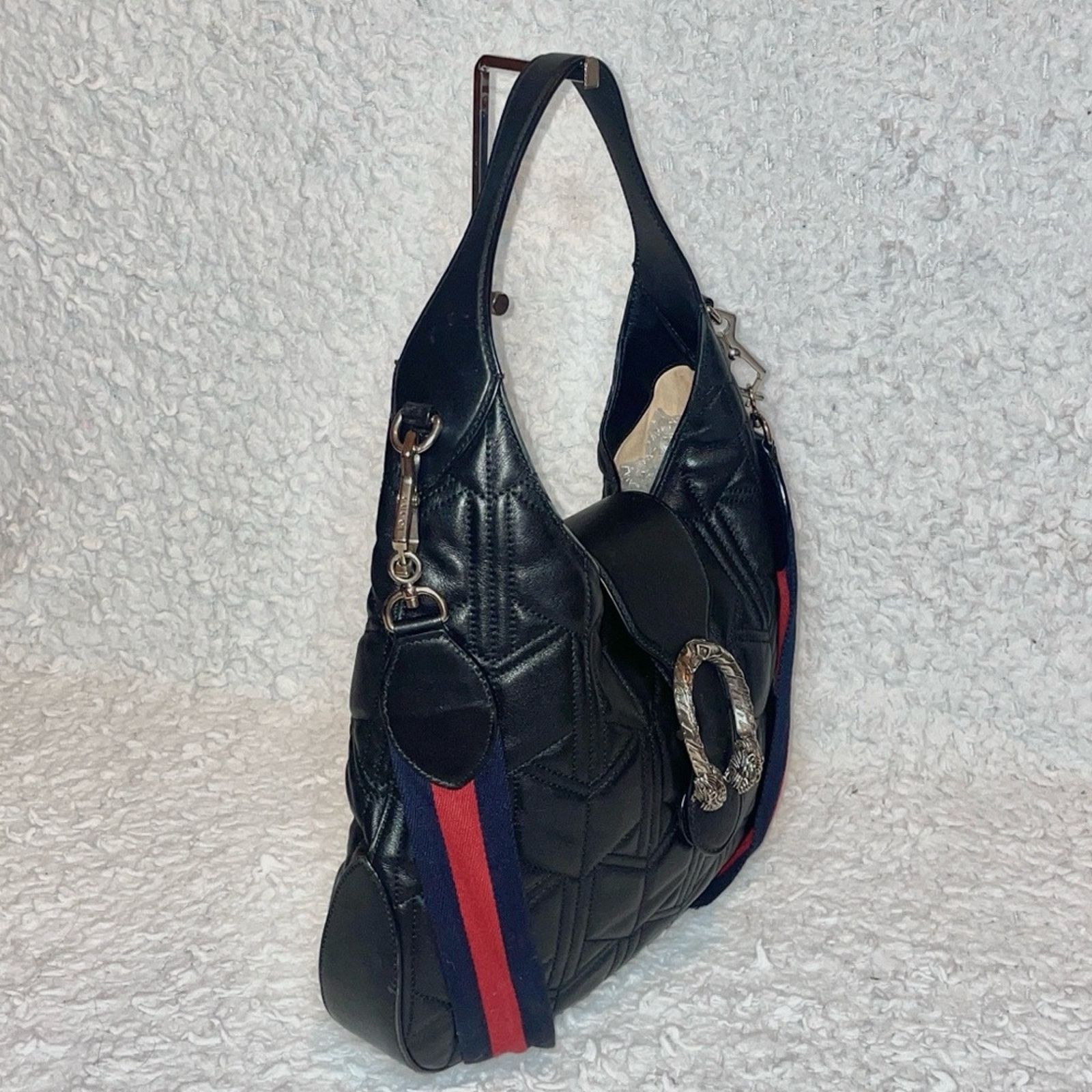 Gucci Gucci Dionysus Medium Hobo Black Tiger Clasp 446687 Size ONE SIZE - 6 Thumbnail