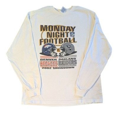 NFL Vintage 2002 Monday Night Football Denver Broncos vs Oakland Size US XXL / EU 58 / 5 - 1 Thumbnail