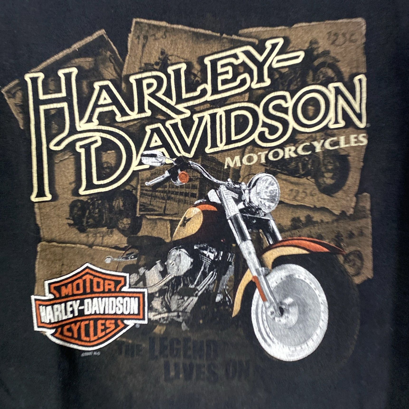 Harley Davidson Harley-Davidson T-Shirt Black Large L USA Motorcycle Biker Alberta Edmonton 2007 22x30 Men Shirt Size US L / EU 52-54 / 3 - 5 Thumbnail