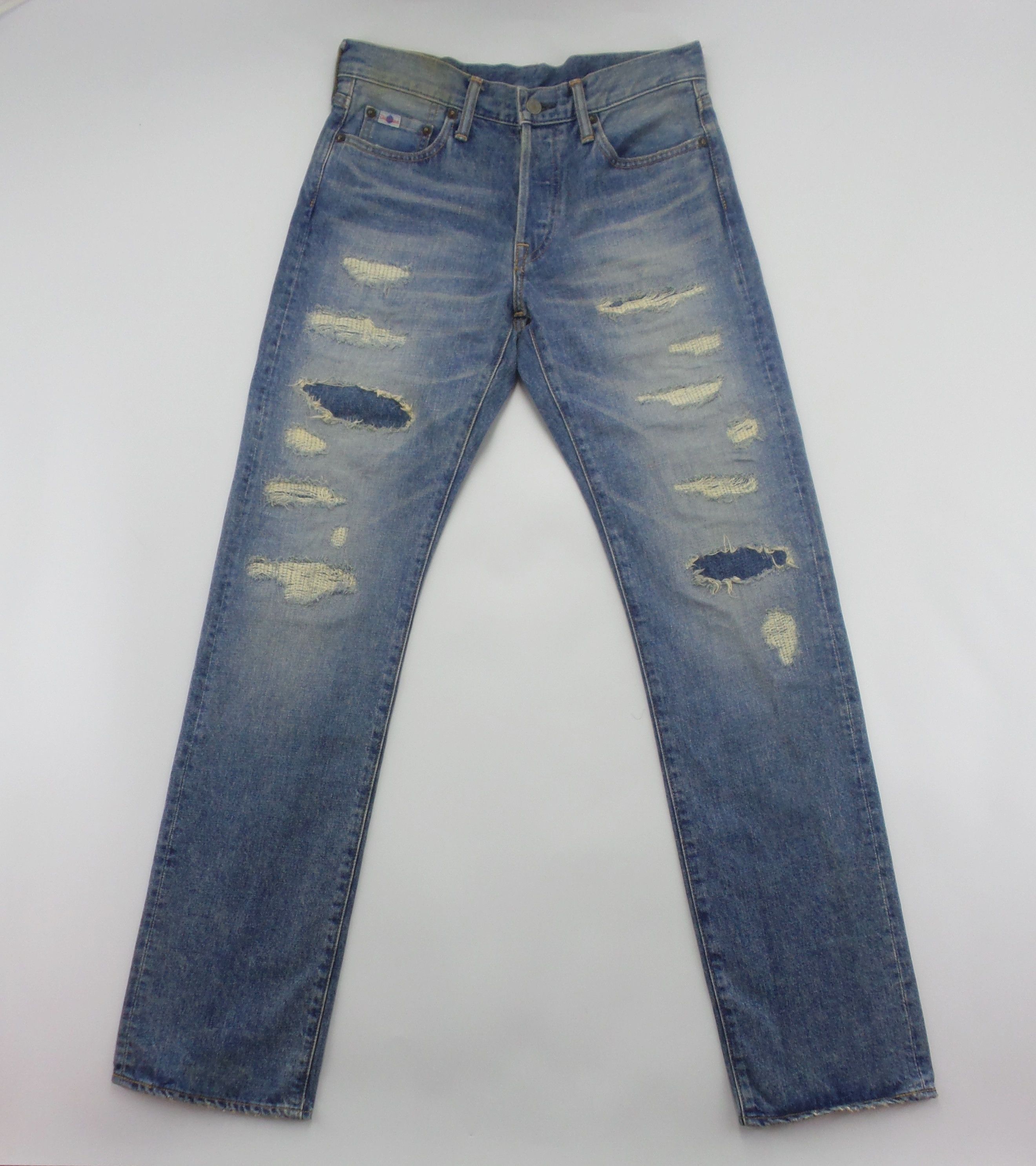 Studio D'Artisan Studio D'Artisan D1682A Damaged Jeans W30xL43.5 Size US 30 / EU 46 - 1 Thumbnail