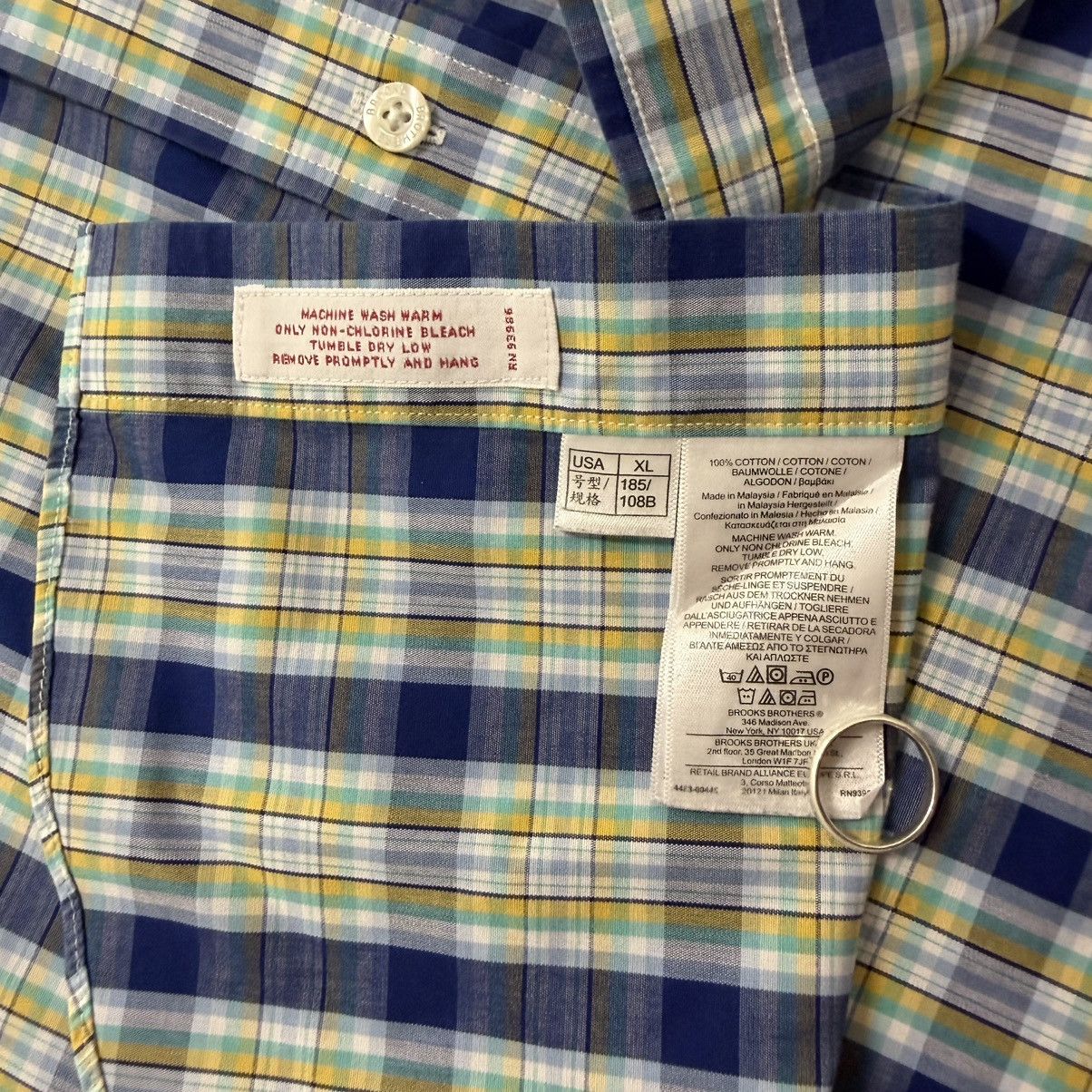 Brooks Brothers Brooks Brothers Plaid Short Sleeve Button Down Shirt Size US XL / EU 56 / 4 - 3 Thumbnail