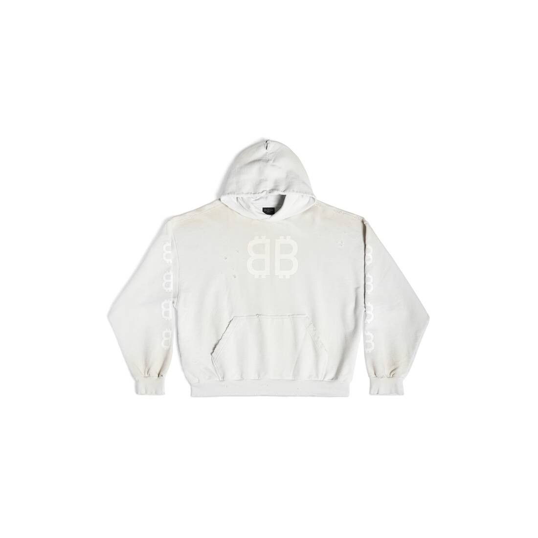 Balenciaga o1in1g0825 Dup / Crypto Hoodie Medium Fit in White Size XS / US 0-2 / IT 36-38 - 1 Thumbnail