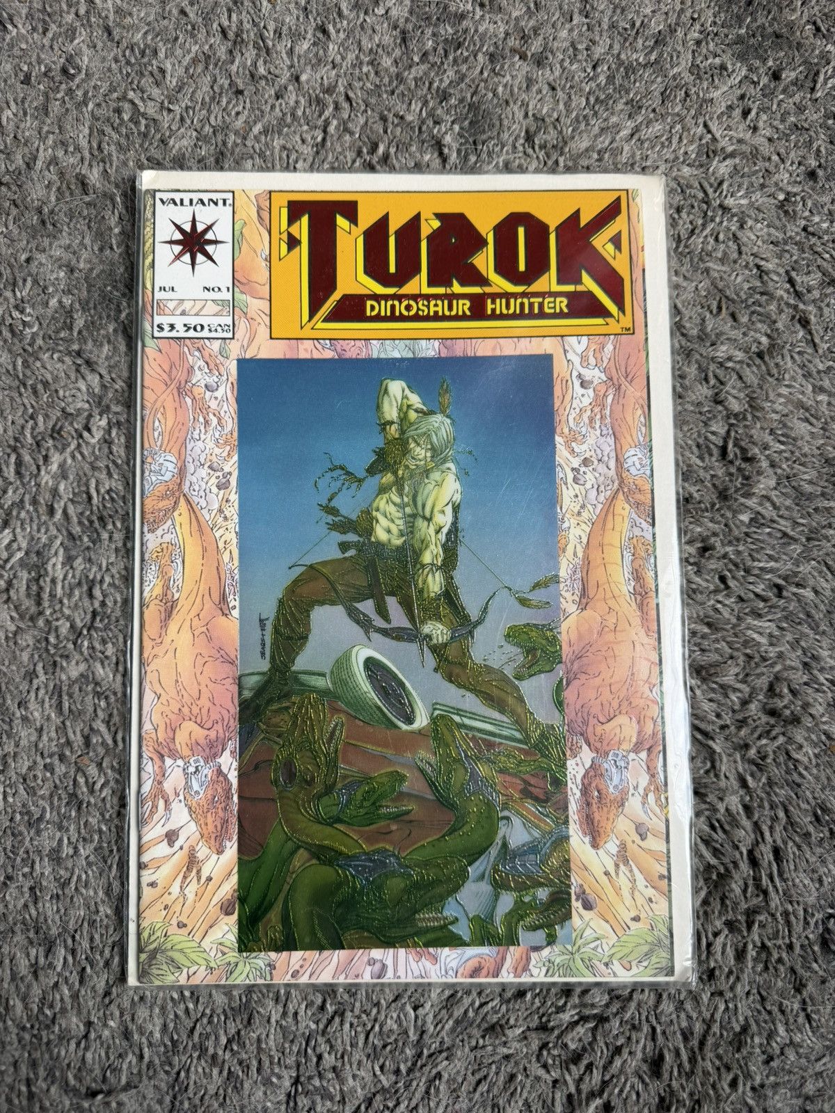 Vintage 1993 Valiant Comics Turok, Dinosaur Hunter Vol. 1 #1 Comic Size ONE SIZE - 1 Thumbnail