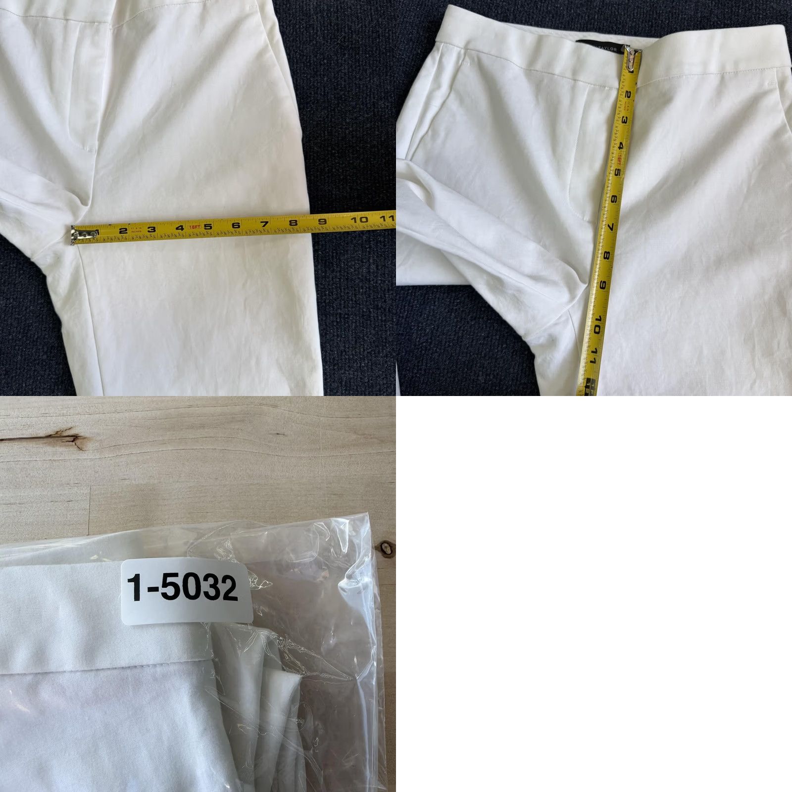 Ann Taylor Ann Taylor Pants Womens 0 White Twill Ankle Straight Slim Scallop Hem Career Size 25" / US 0 / IT 36 - 9 Thumbnail