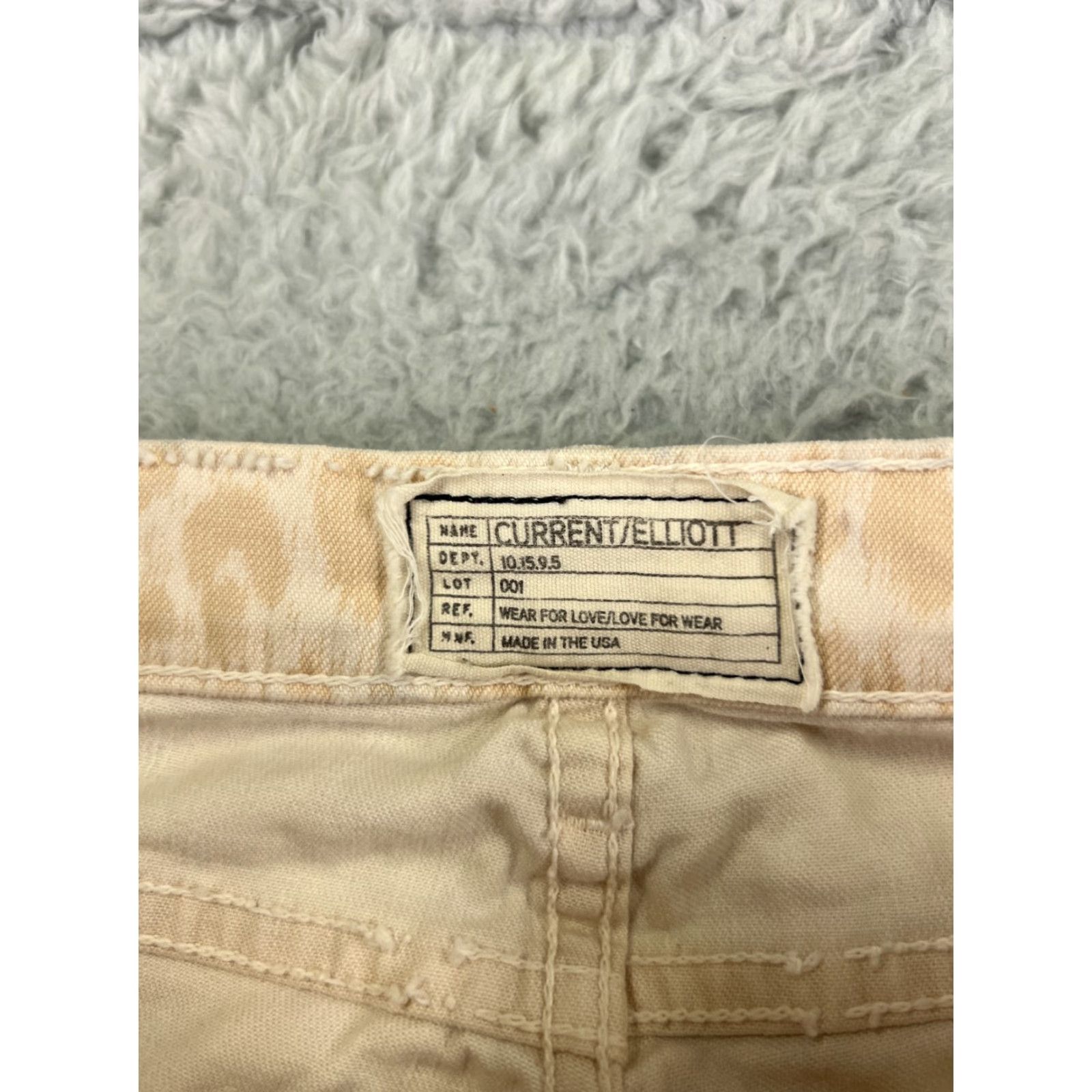Vintage VINTAGE Current/Elliott Denim Jeans Women 27 Yellow Leopard Print Skinny 28x27 Adult Regular Womens Jeans 90s Cowboy Southwestern Designer Size 27" / US 4 / IT 40 - 6 Thumbnail