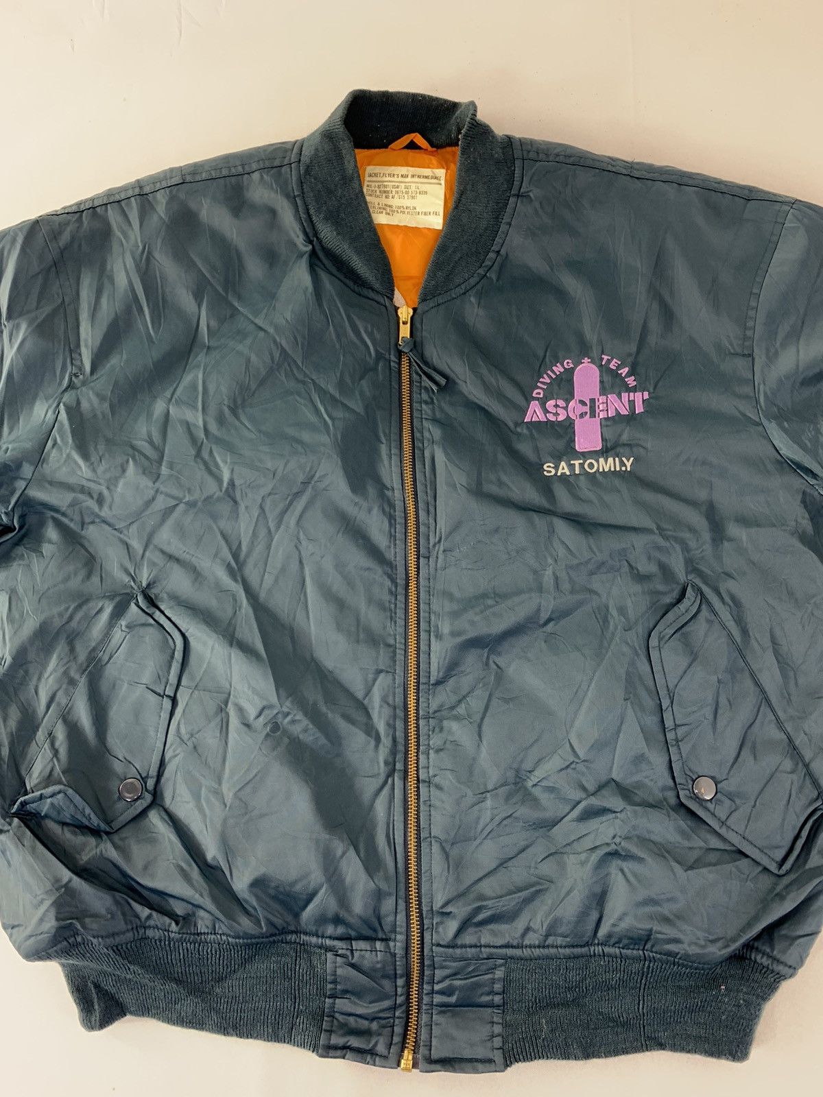 Vintage 90s USAF Flyer’s Man Intermediate Bomber Aviator Jacket Size US L / EU 52-54 / 3 - 3 Thumbnail