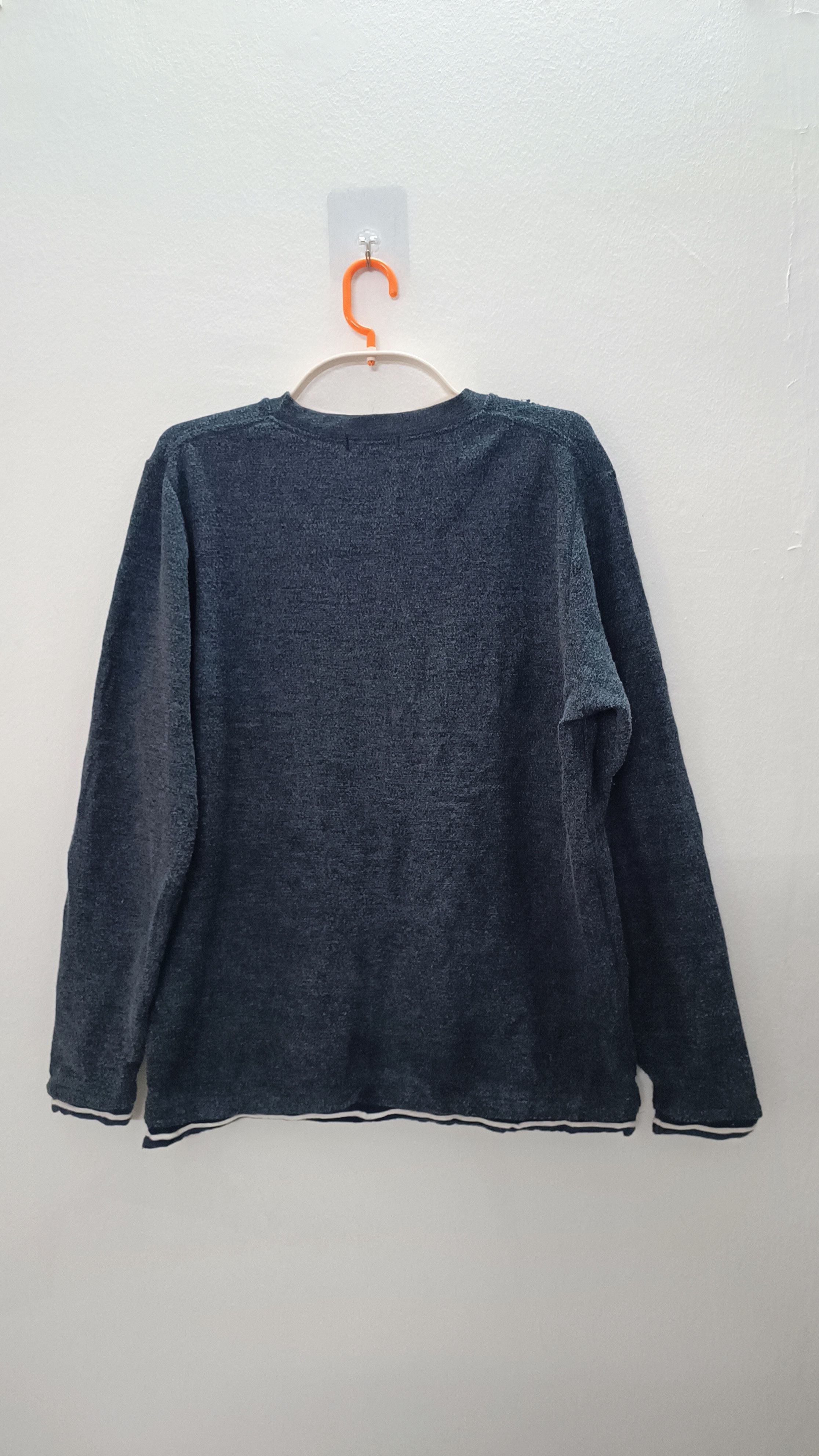 Designer × Homespun Knitwear × Japanese Brand Vintage Look Blue Knitwear Sweatshirts Size L / US 10 / IT 46 - 6 Thumbnail