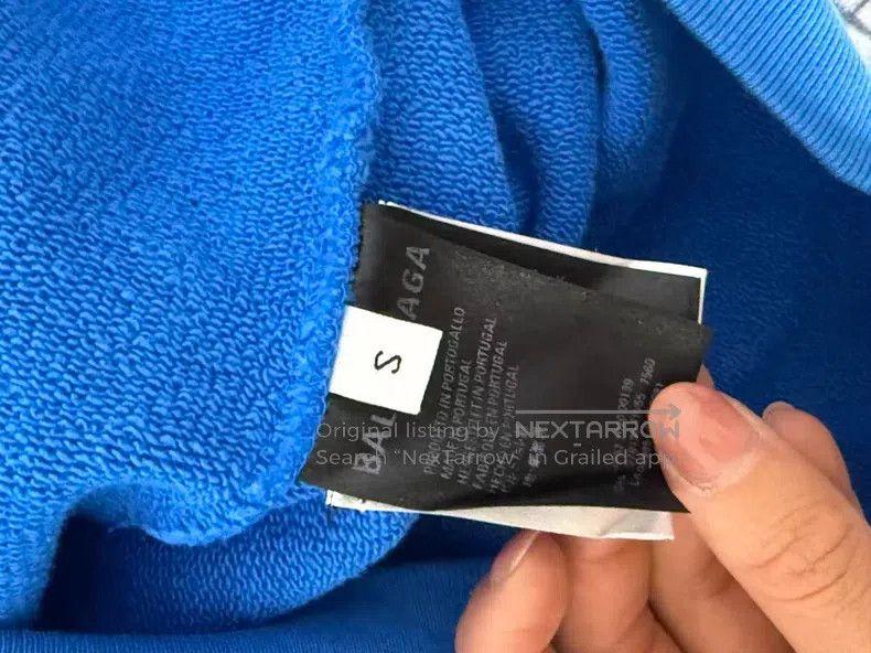 Balenciaga Balenciaga Blue Hooded Sweatshirt Size US S / EU 44-46 / 1 - 4 Thumbnail