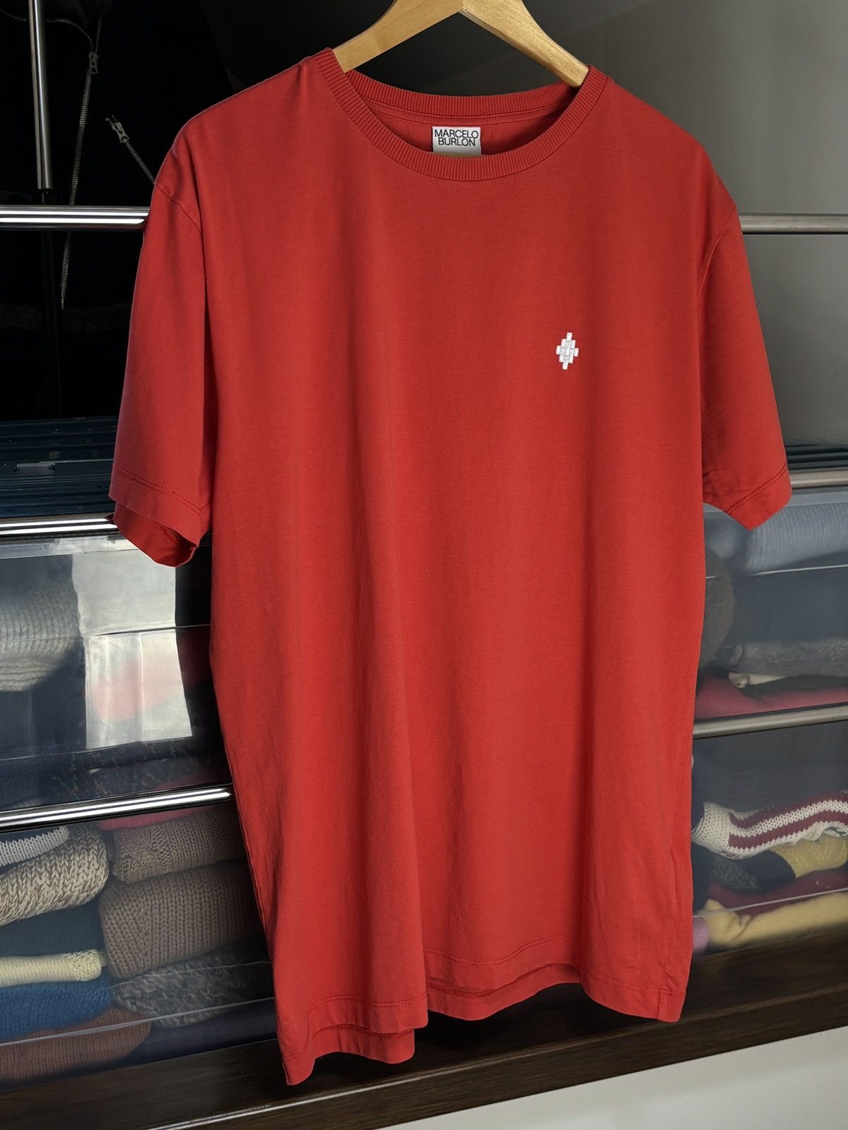 Marcelo Burlon Marcelo Burlon County Of Milan Red Luxury Tee Size US L / EU 52-54 / 3 - 2 Thumbnail