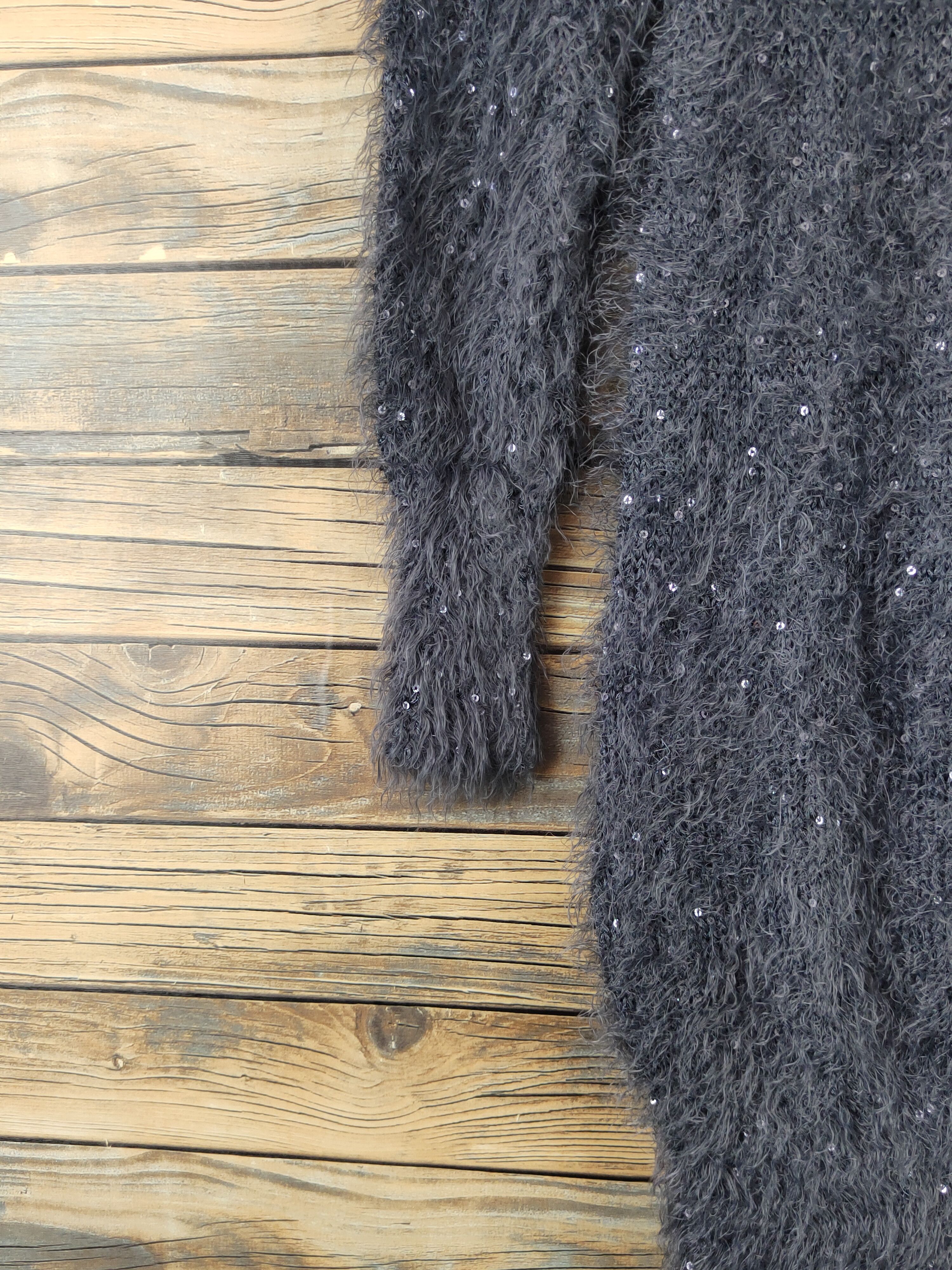 Japanese Brand A Girl Dark Gray Shag Shaggy Fur Mohair Knitwear #W971 Size M / US 6-8 / IT 42-44 - 5 Thumbnail