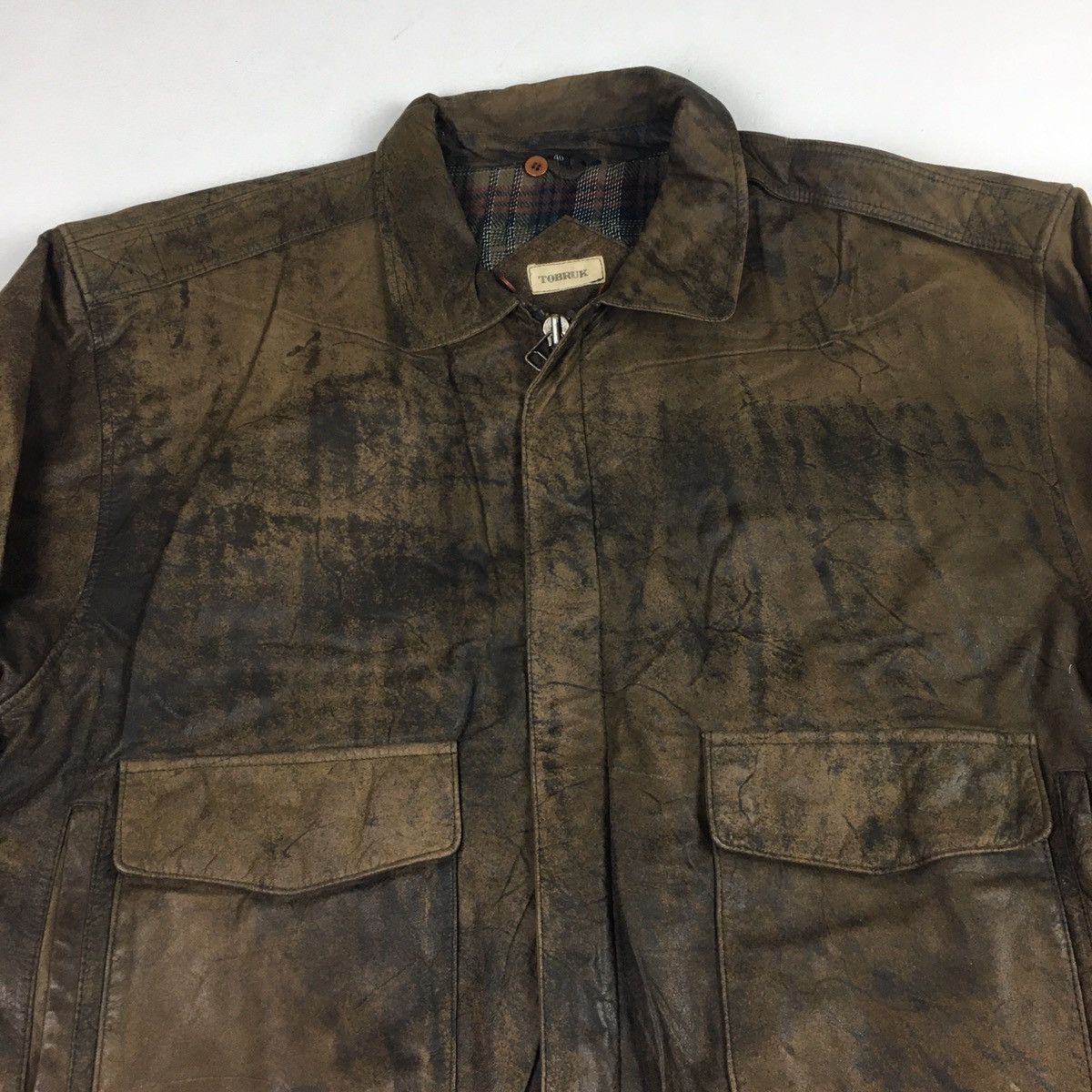 Genuine Leather Vintage Tobruk Distressed Leather Bomber Jacket Size US L / EU 52-54 / 3 - 6 Thumbnail