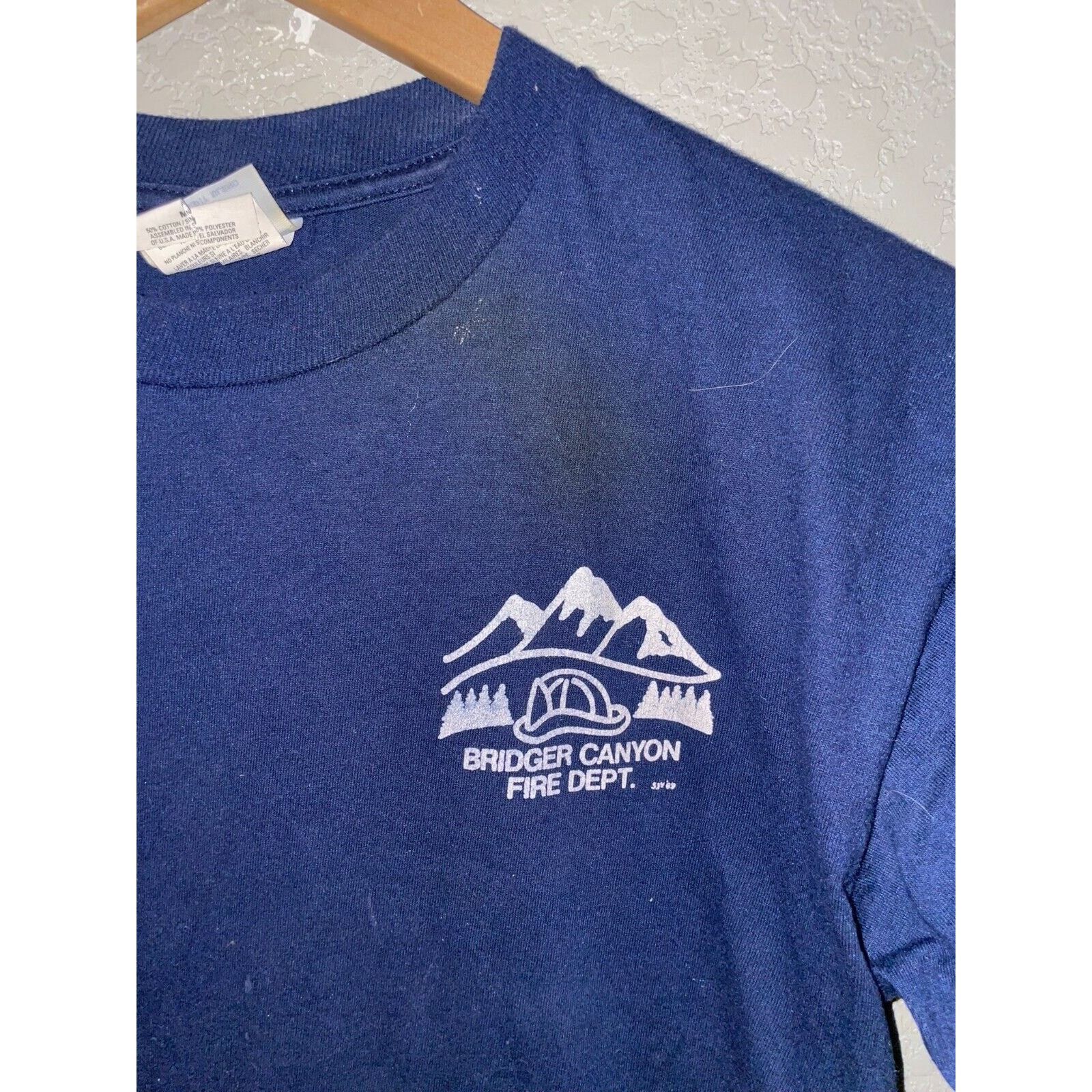 Jerzees Y2K Jerzees Bridger Canyon Fire Dept Blue Shirt 2000s M Size US M / EU 48-50 / 2 - 3 Thumbnail