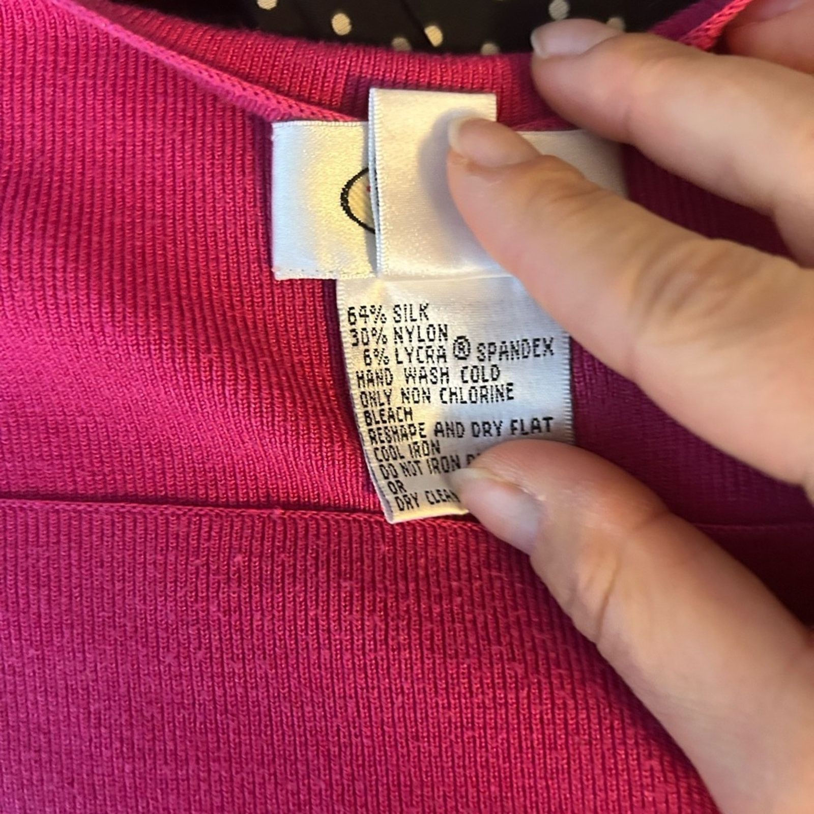 Other Talbots Vintage Hot Pink Beaded Silk Short Sleeve Sweater Size L / US 10 / IT 46 - 4 Thumbnail