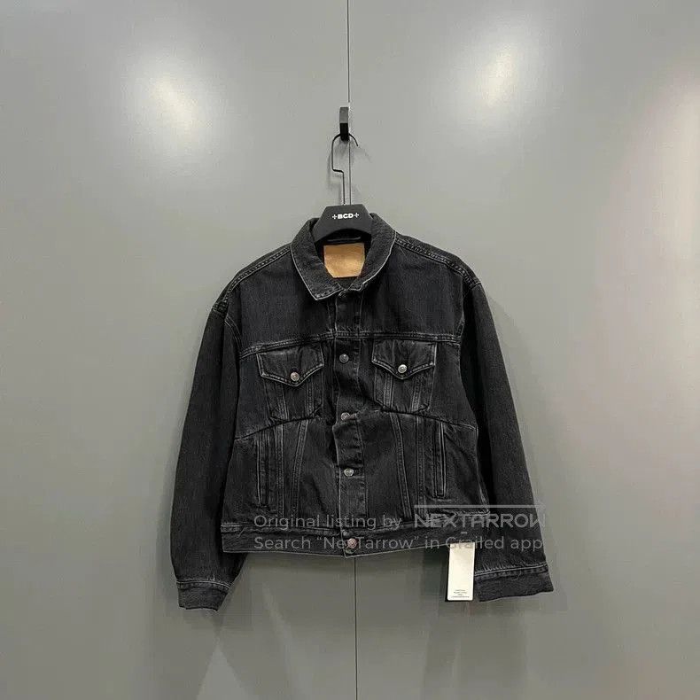 Balenciaga Balenciaga Black Washed Denim Jacket. Size US XS / EU 42 / 0 - 1 Thumbnail