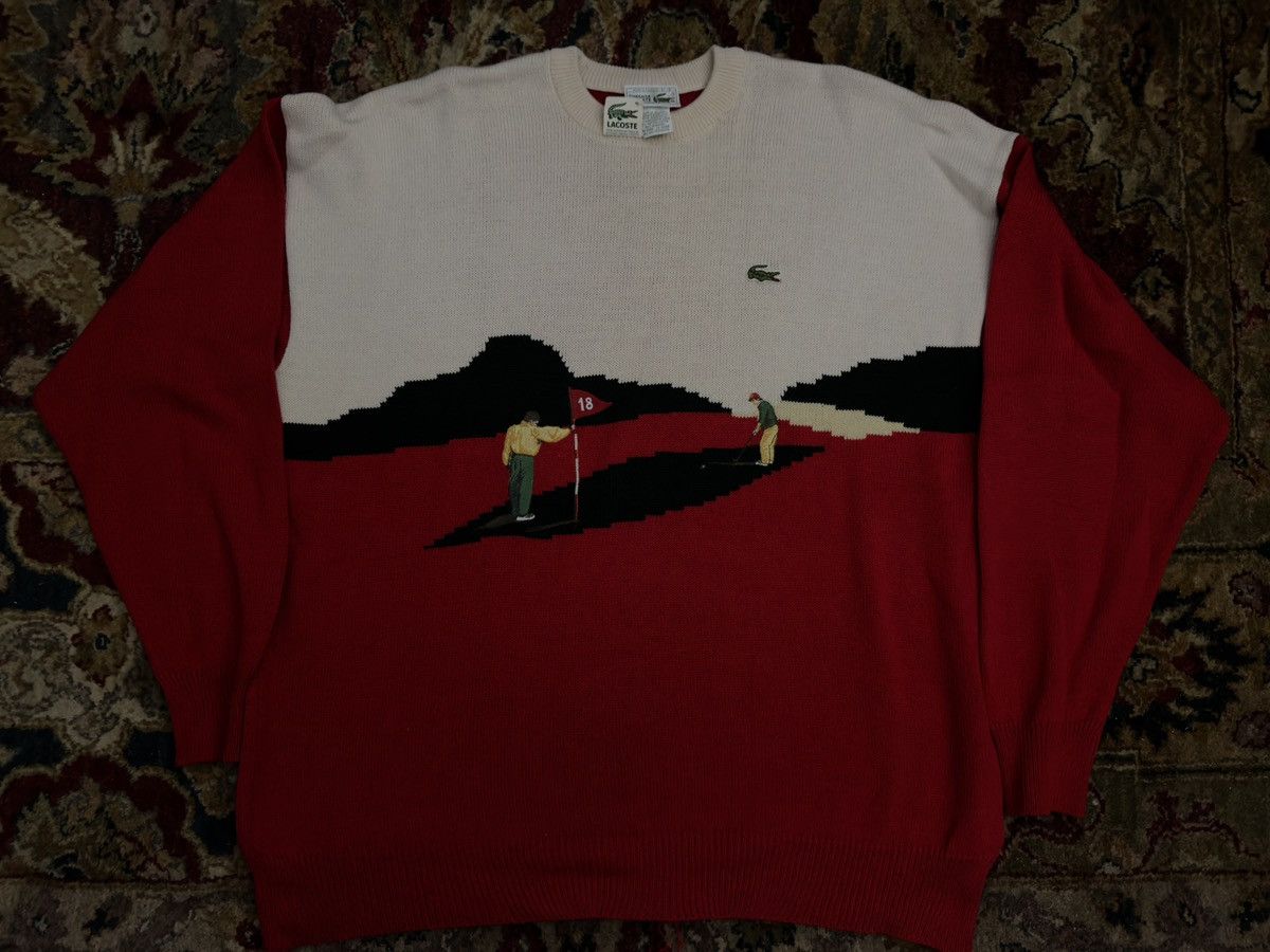 Lacoste Vintage Lacoste Sweater Size US XL / EU 56 / 4 - 1 Thumbnail